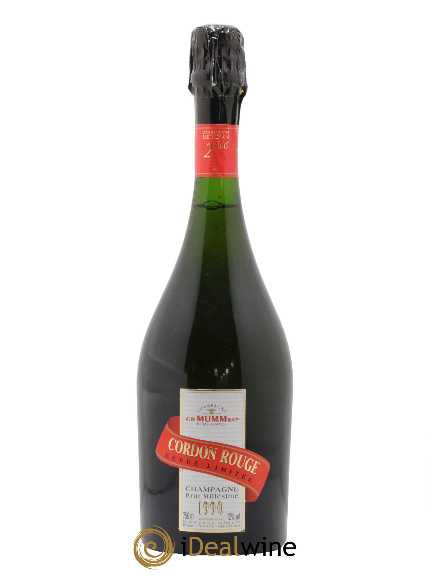 Cordon Rouge Mumm 1990 - Posten von 1 Flasche - 0