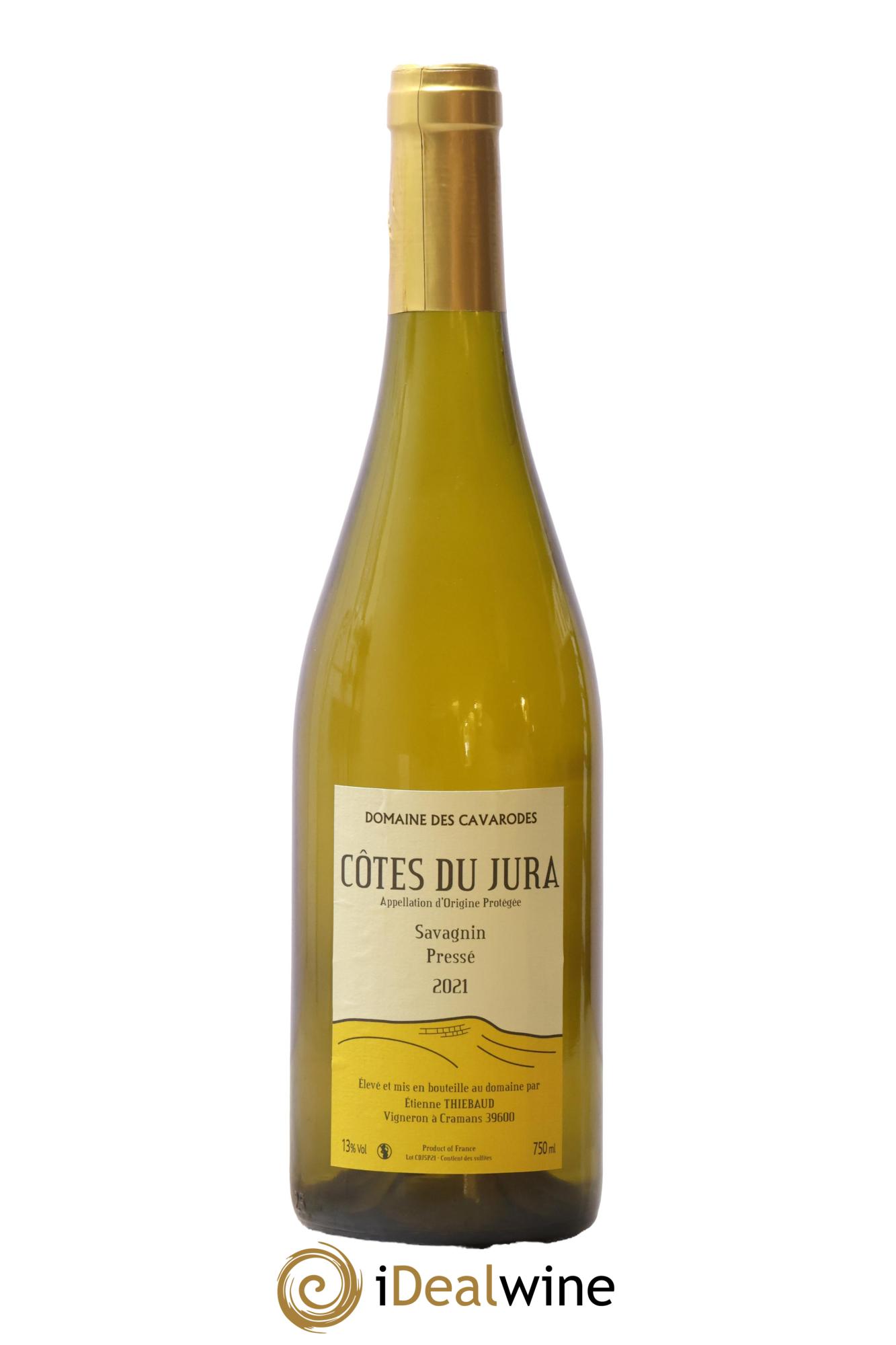 Côtes du Jura Savagnin pressé Cavarodes (Domaine des) - Etienne Thiébaud 2021 - Lot of 1 bottle - 0