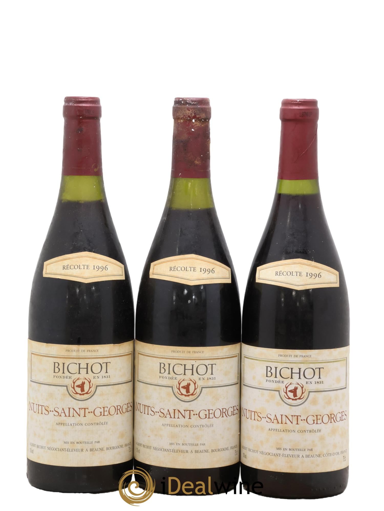 Nuits-Saint-Georges Albert Bichot 1996 - Lot de 3 bouteilles - 0
