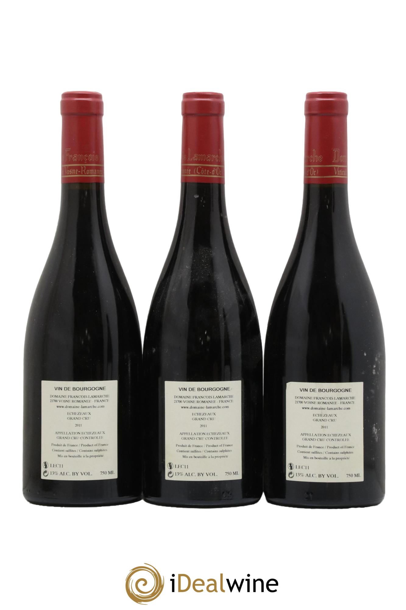 Echezeaux Grand Cru Lamarche (Domaine) 2011 - Lot of 3 bottles - 1