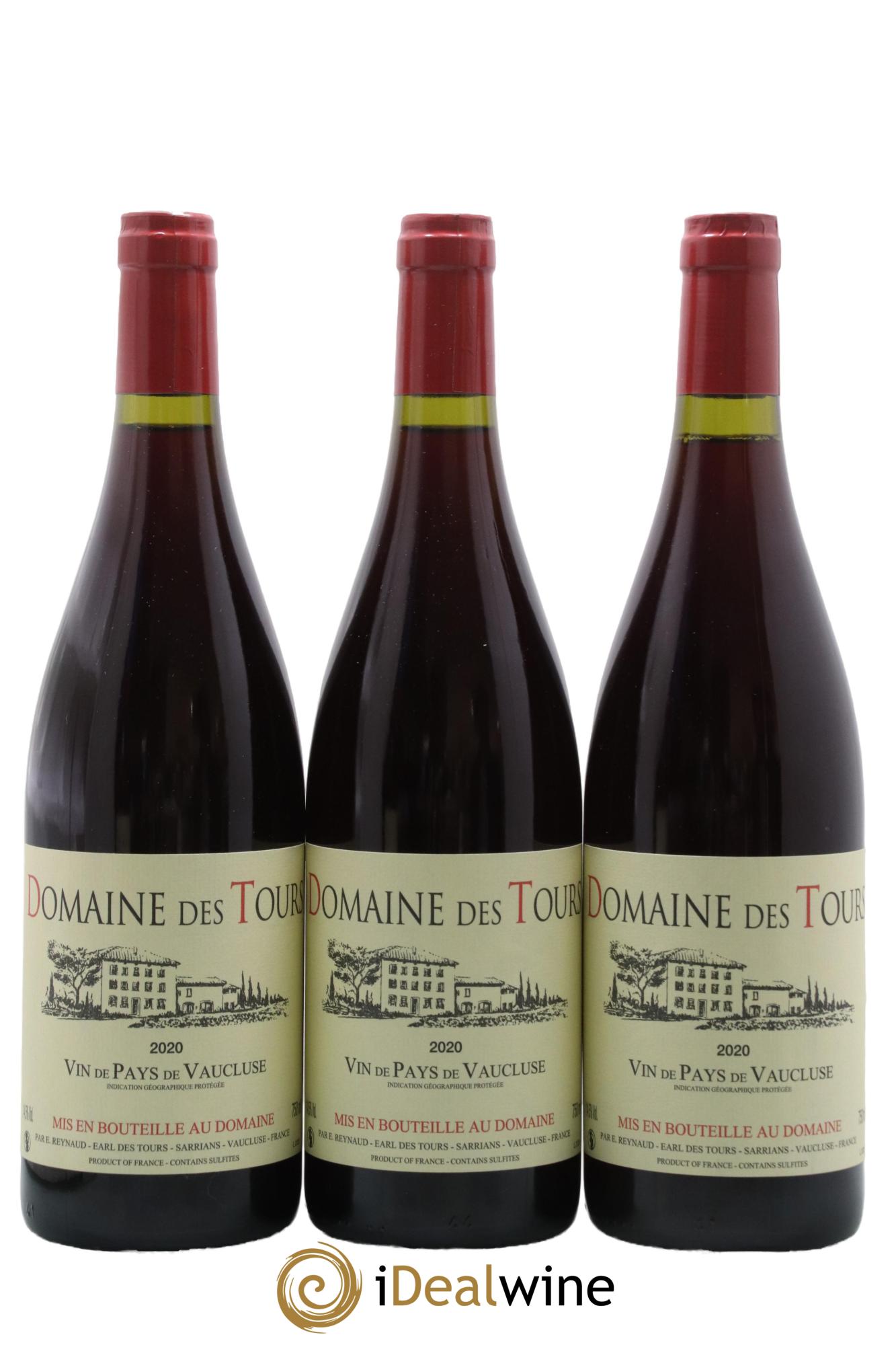 Vaucluse (Vin de Pays de Vaucluse) Domaine des Tours Emmanuel Reynaud 2020 - Lot de 3 bouteilles - 0