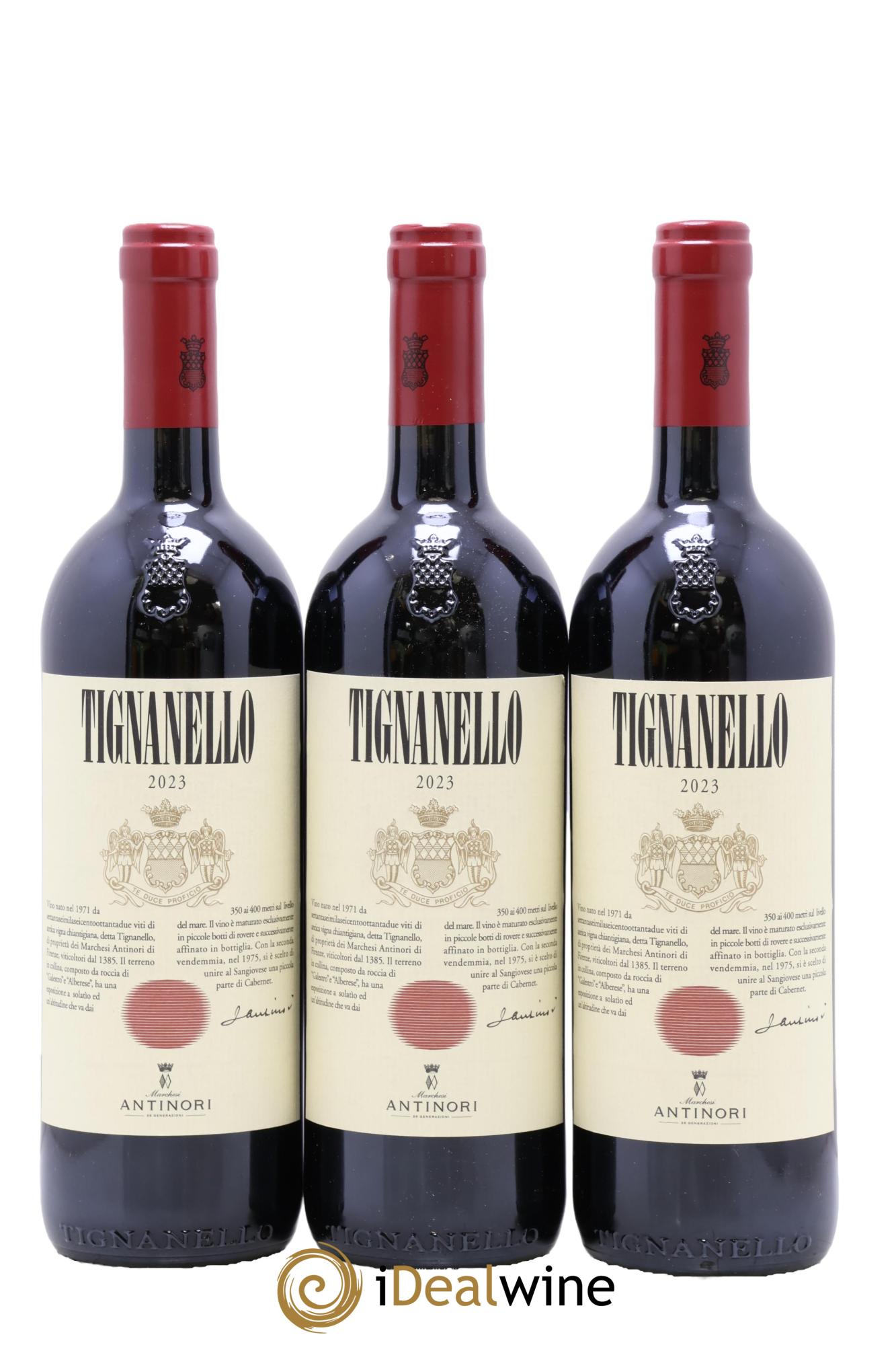 Toscana IGT Tignanello Tenuta Tignanello - Marchesi Antinori 2023 - Lot de 3 bouteilles - 0