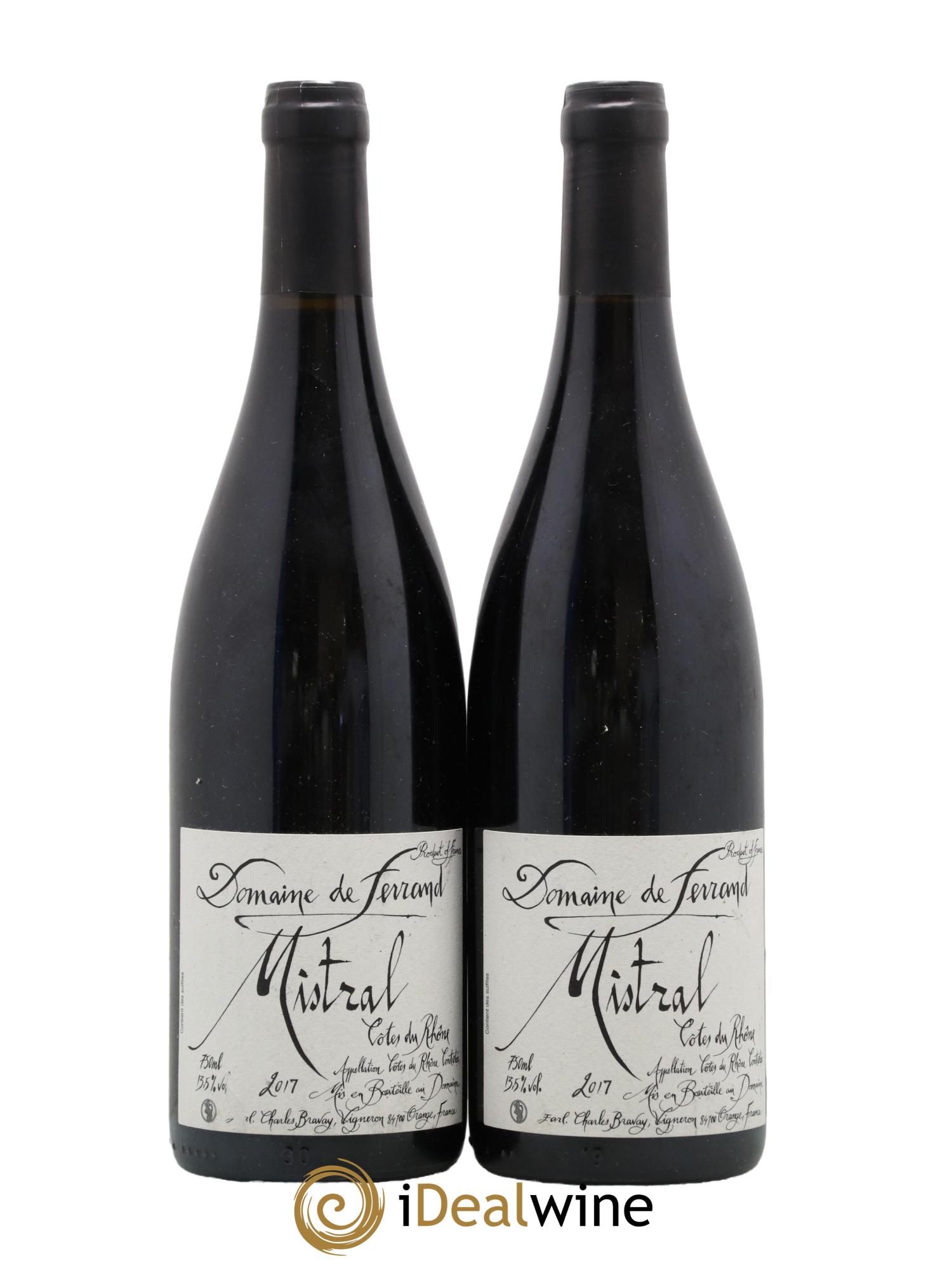 Côtes-du-Rhône Cuvee Mistral Domaine de Ferrand 2017 - Lot de 2 bouteilles - 0