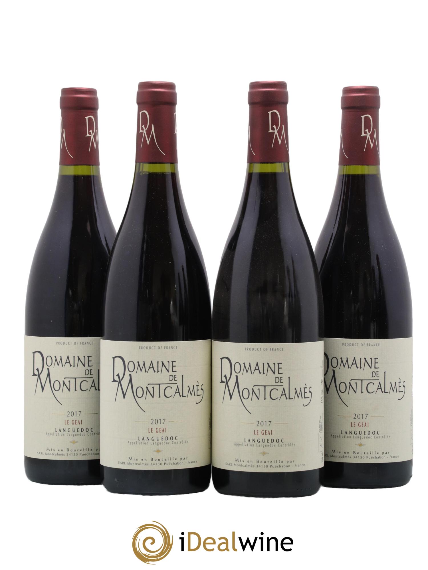 Coteaux du Languedoc - Le Geai Domaine de Montcalmès Frédéric Pourtalié 2017 - Lotto di 4 bottiglie - 0