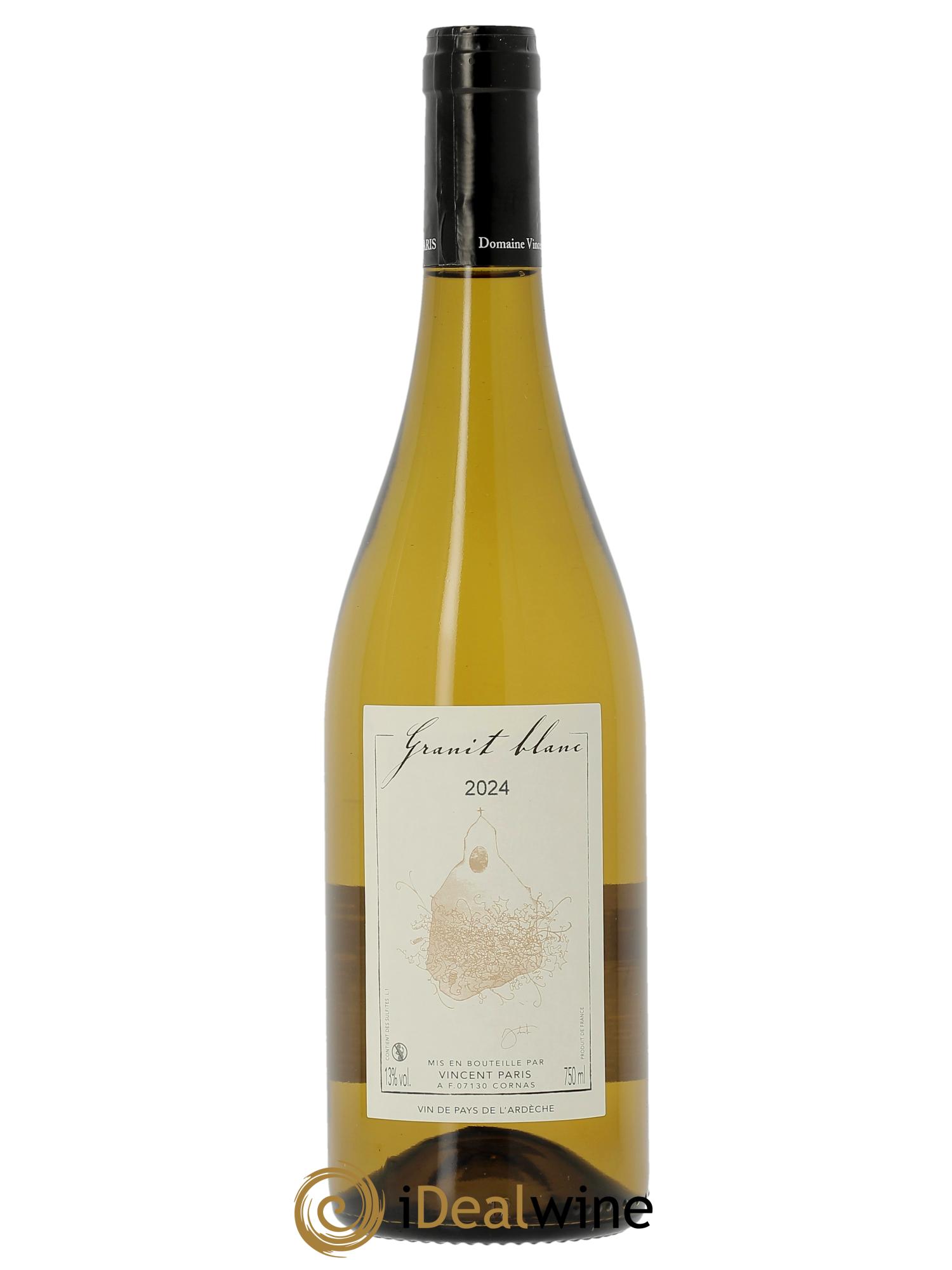 IGP Ardèche (Vin de Pays) Granit Blanc Vincent Paris  2024 - Lot of 1 bottle - 0