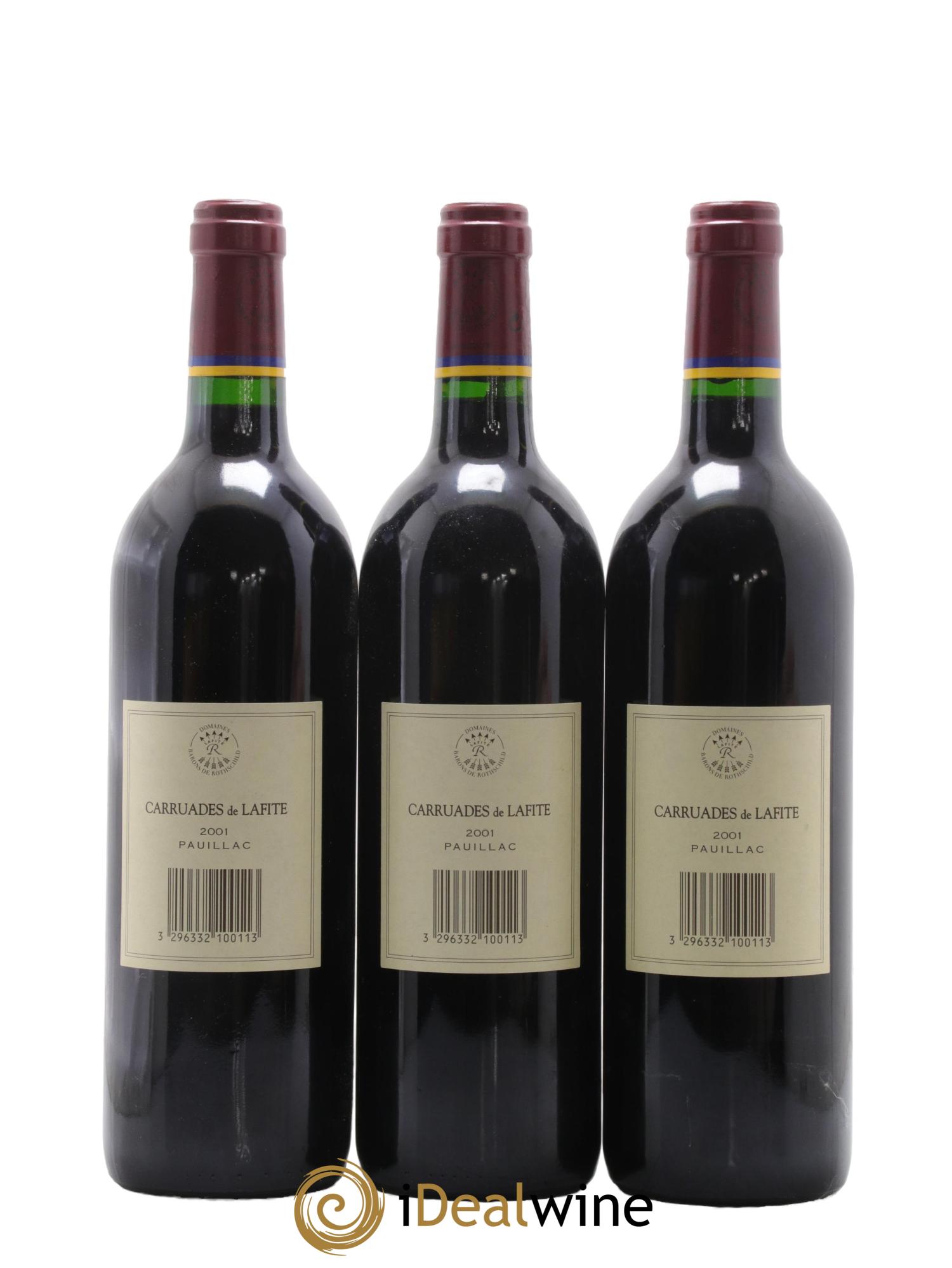 Carruades de Lafite Rothschild Second Vin 2001 - Lot de 3 bouteilles - 1