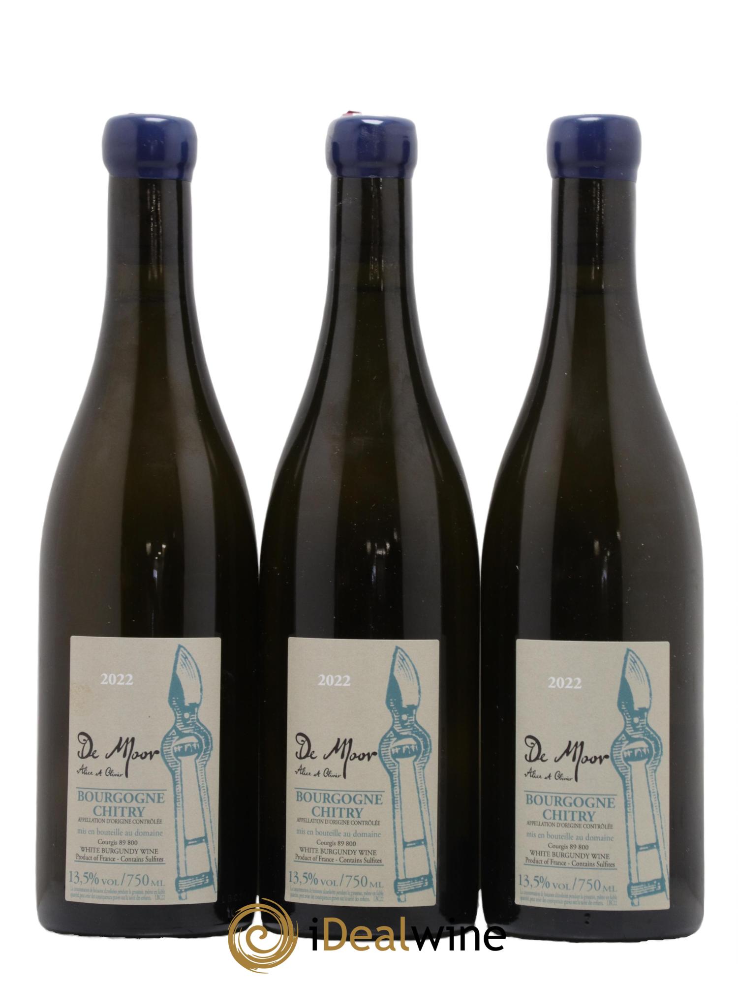 Bourgogne Chitry Alice et Olivier De Moor 2022 - Lot de 3 bouteilles - 0