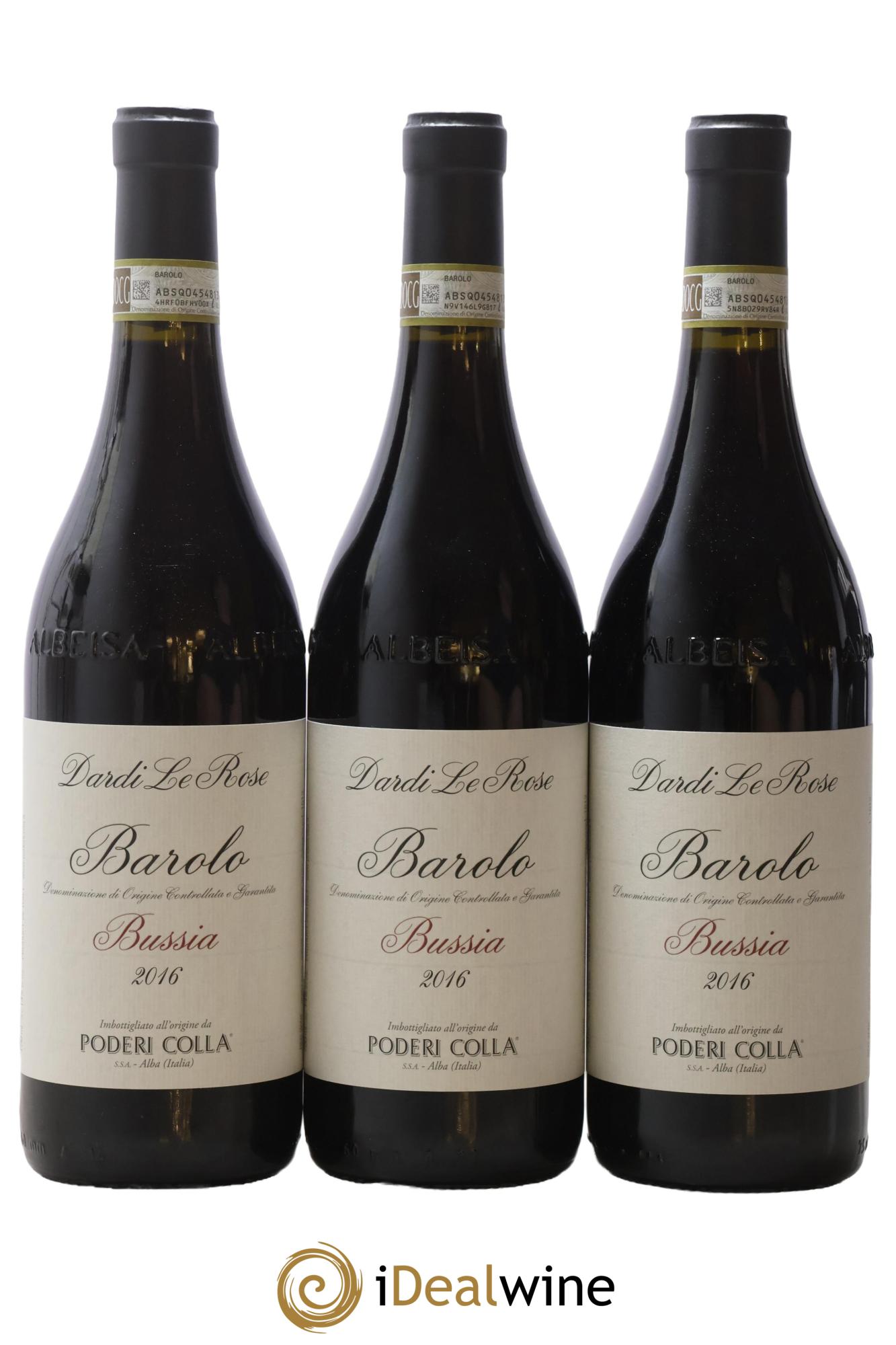 Barolo DOC Dardi Le Rosé Bussia Barolo Poderi Colla 2016 - Lot of 3 bottles - 0