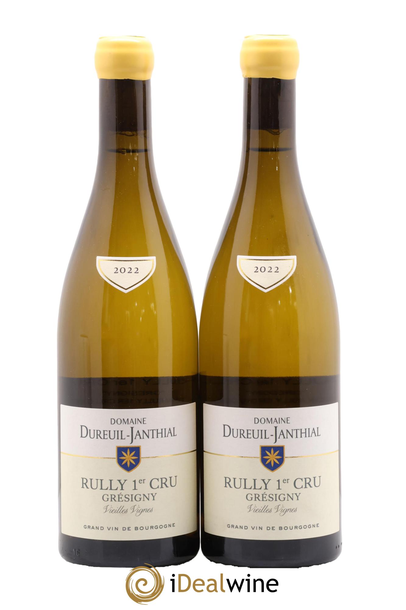 Rully 1er Cru Grésigny Vincent Dureuil-Janthial 2022 - Lot de 2 bouteilles - 0