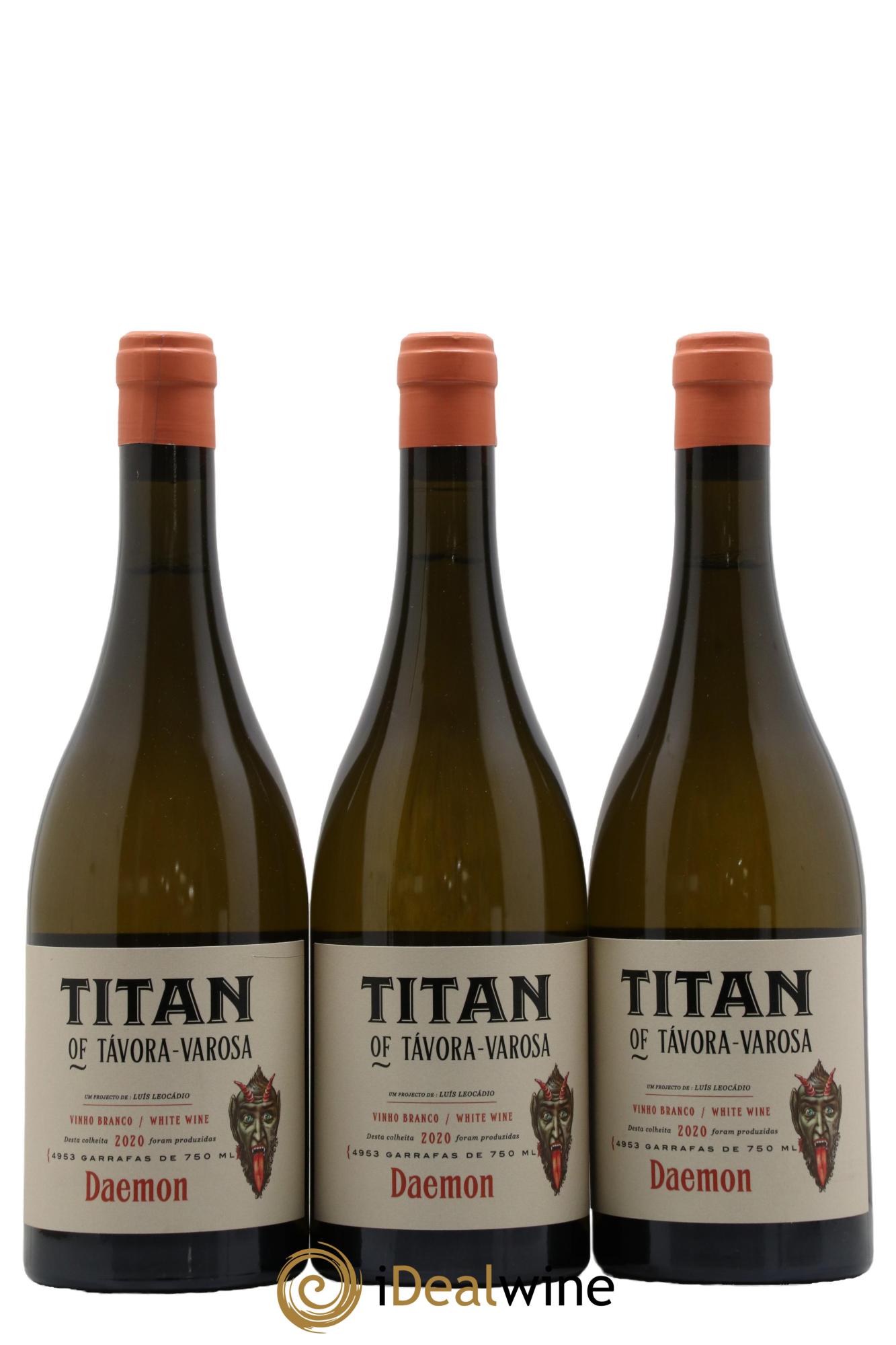 Portugal Vihno Branco Daemon Titan of Tavora-Varosa 2020 - Lot de 3 bouteilles - 0