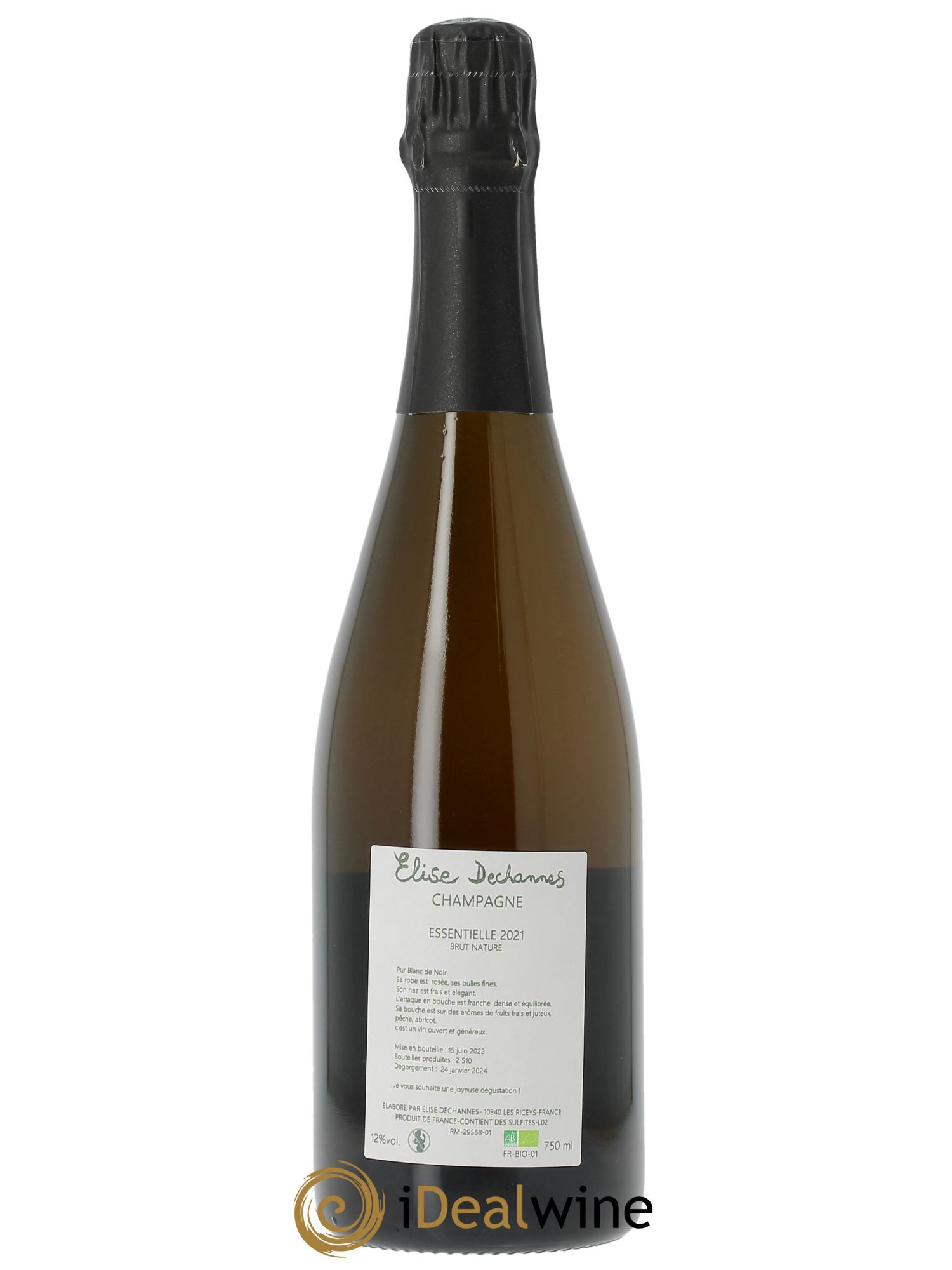 Essentielle Blanc de Noirs Brut Nature Elise Dechannes (Domaine)   2021 - Lot de 1 bouteille - 1