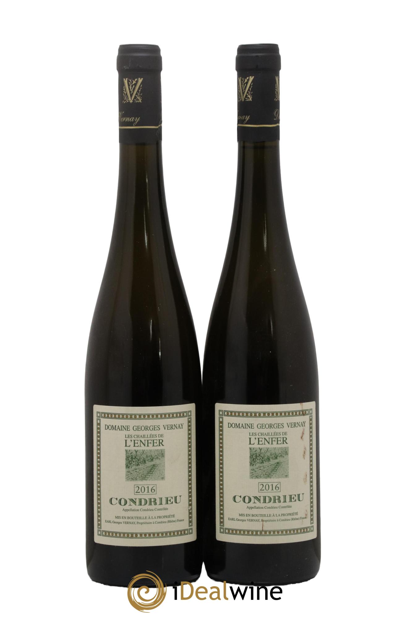 Condrieu Les Chaillées de l'Enfer Georges Vernay 2016 - Lot de 2 bouteilles - 0