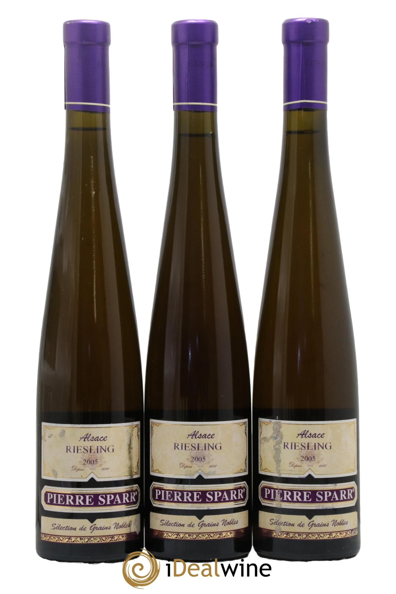 Alsace Riesling Sélection de Grains Nobles Pierre Sparr  2005 - Lot of 3 500ml formats - 0