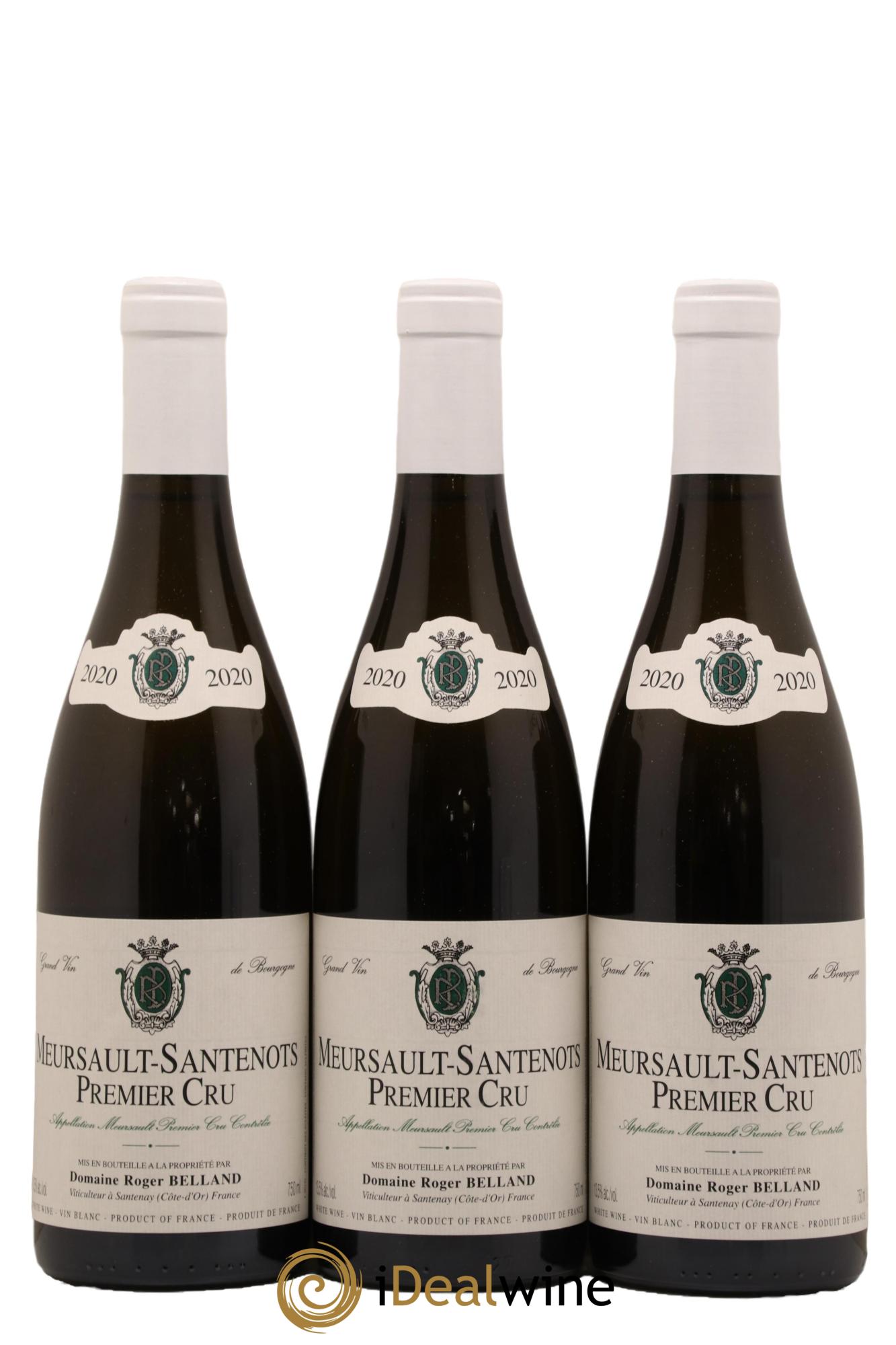 Meursault 1er Cru Santenots Roger Belland 2020 - Lot de 3 bouteilles - 0