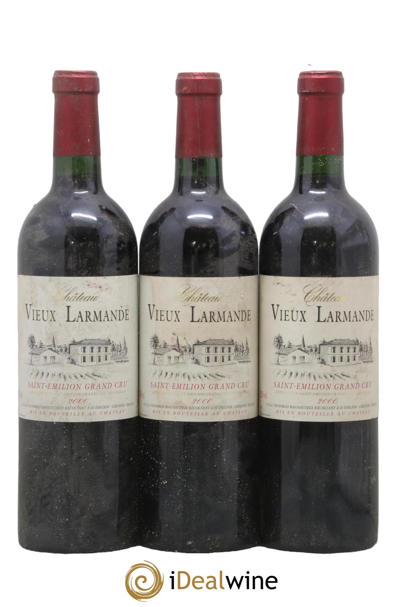 Saint-Émilion Grand Cru Château Vieux Larmande 2000 - Posten von 3 Flaschen - 0