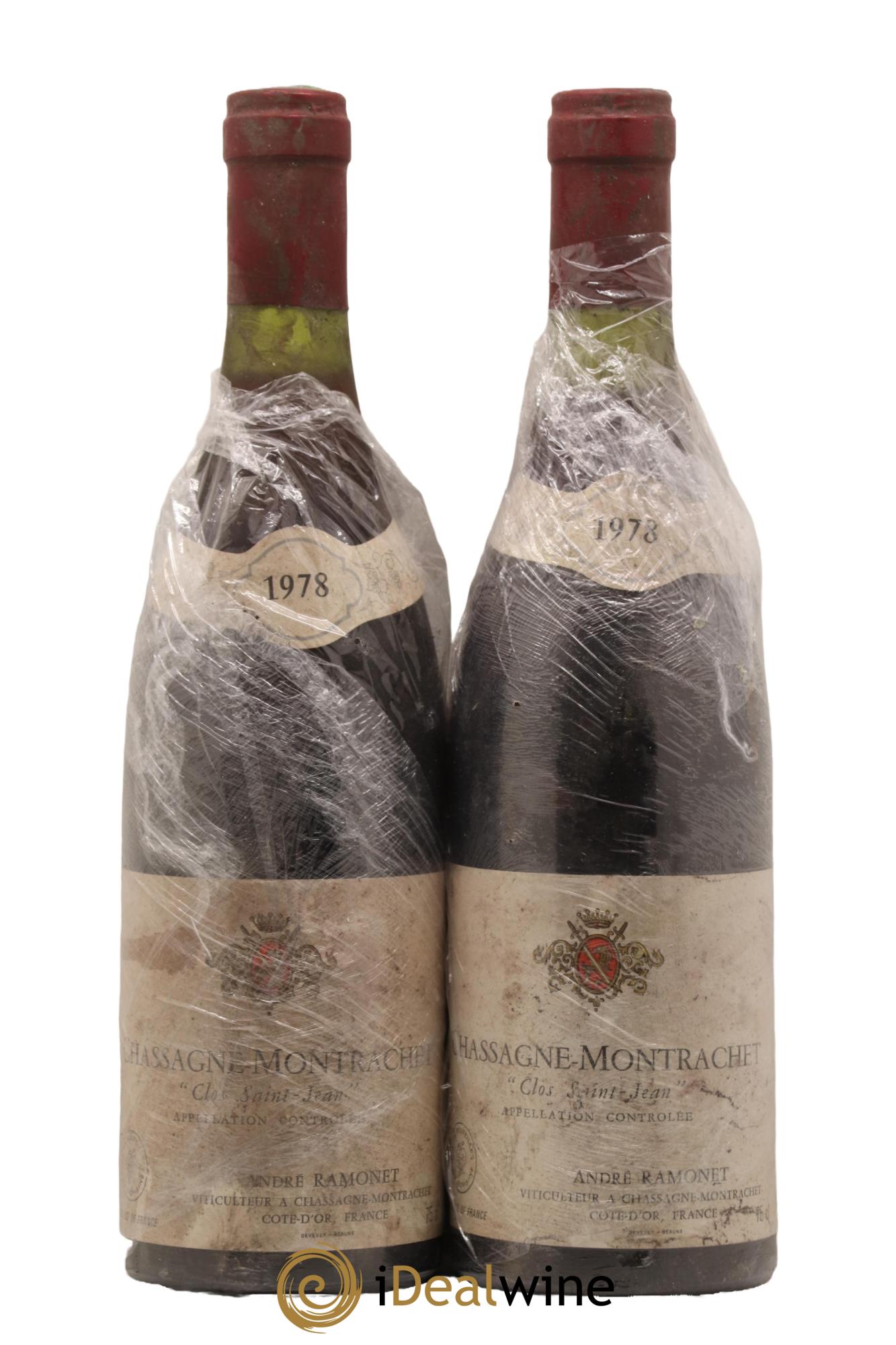 Chassagne-Montrachet 1er Cru Clos Saint-Jean Ramonet (Domaine) 1978 - Lot de 2 bouteilles - 0