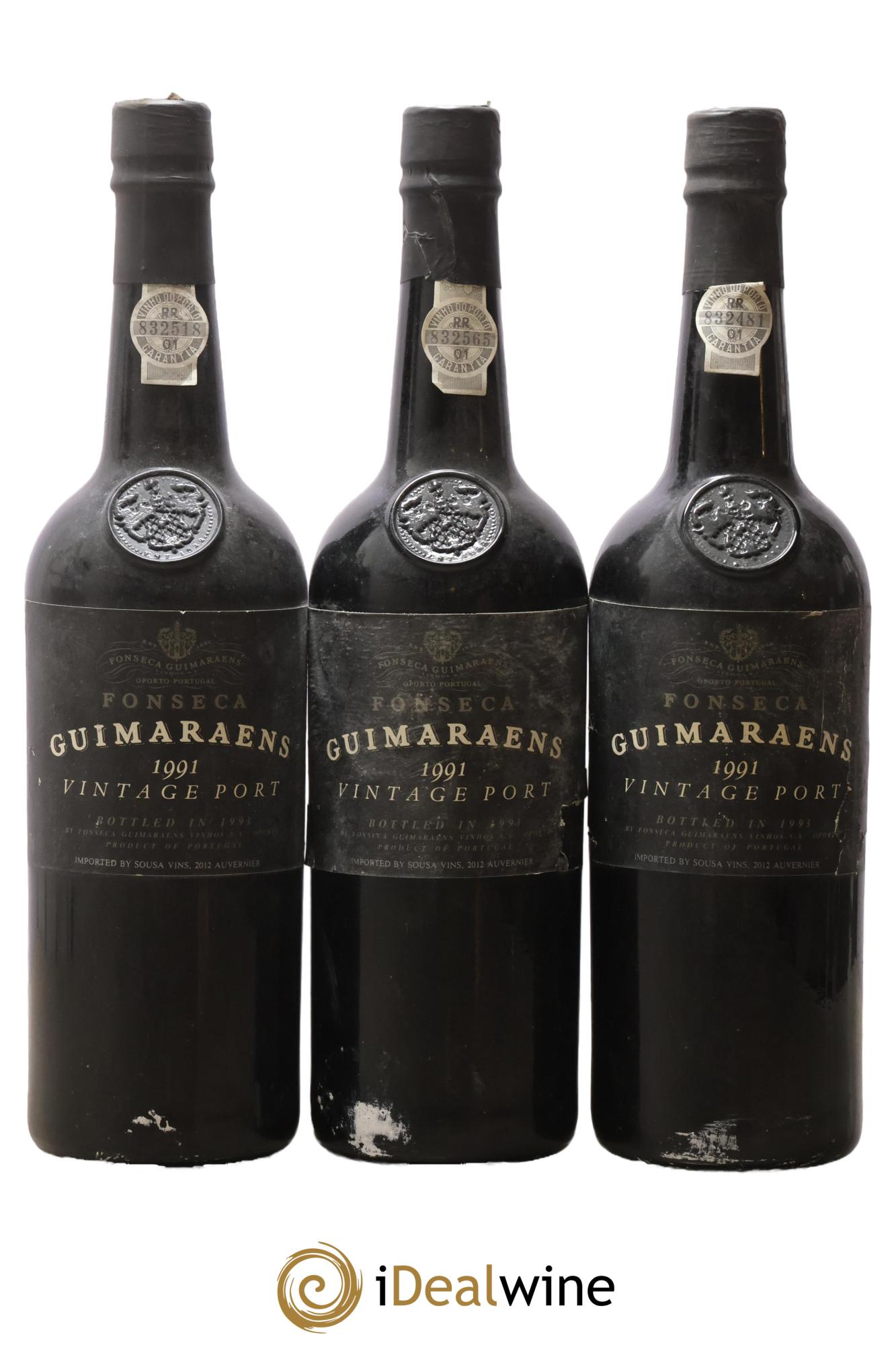 Porto Fonseca - Guimaraens Vintage 1991 - Lot of 3 bottles - 0