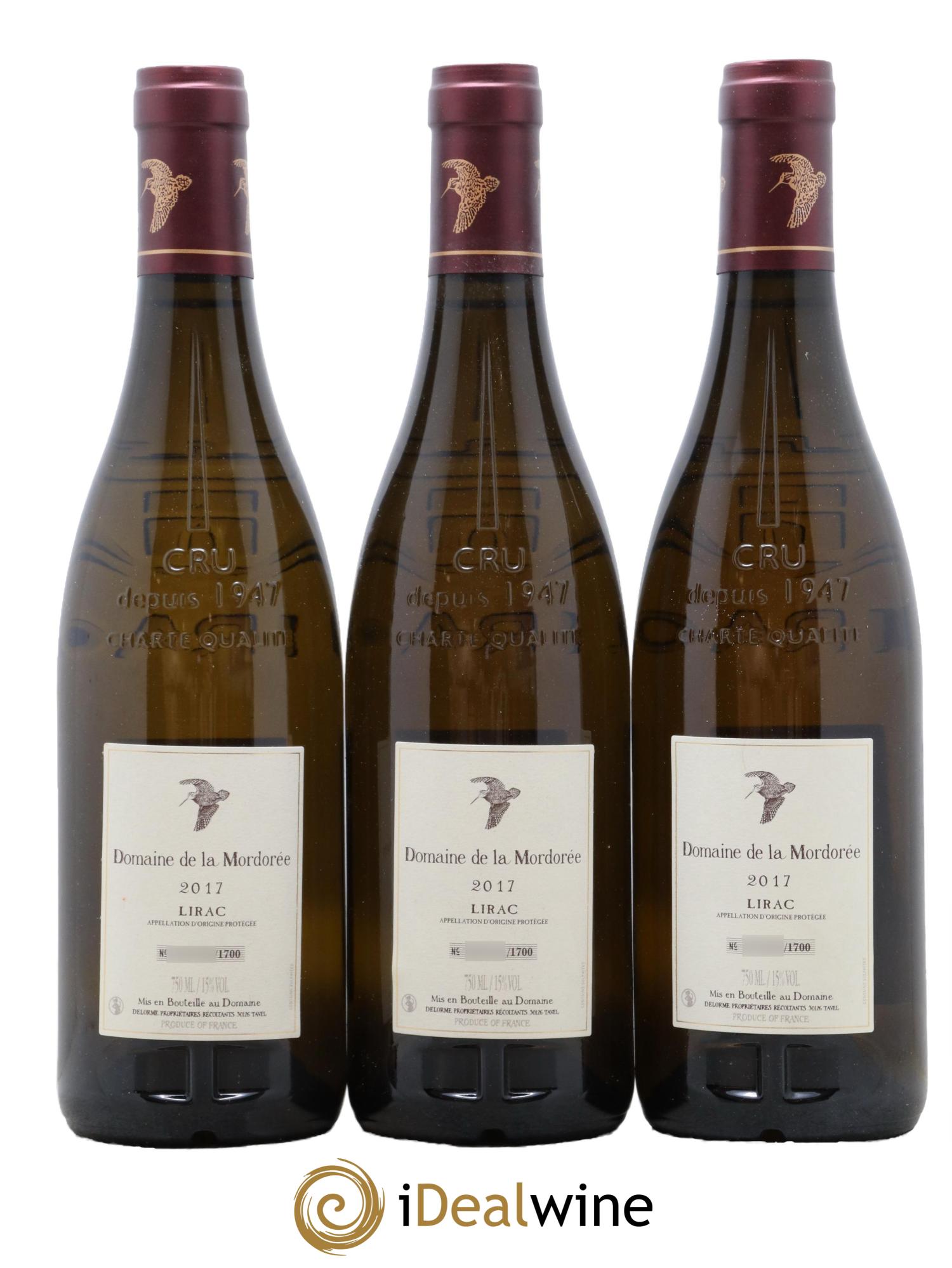 Lirac Plume Du Peintre La Mordorée 2017 - Lot de 3 bouteilles - 1