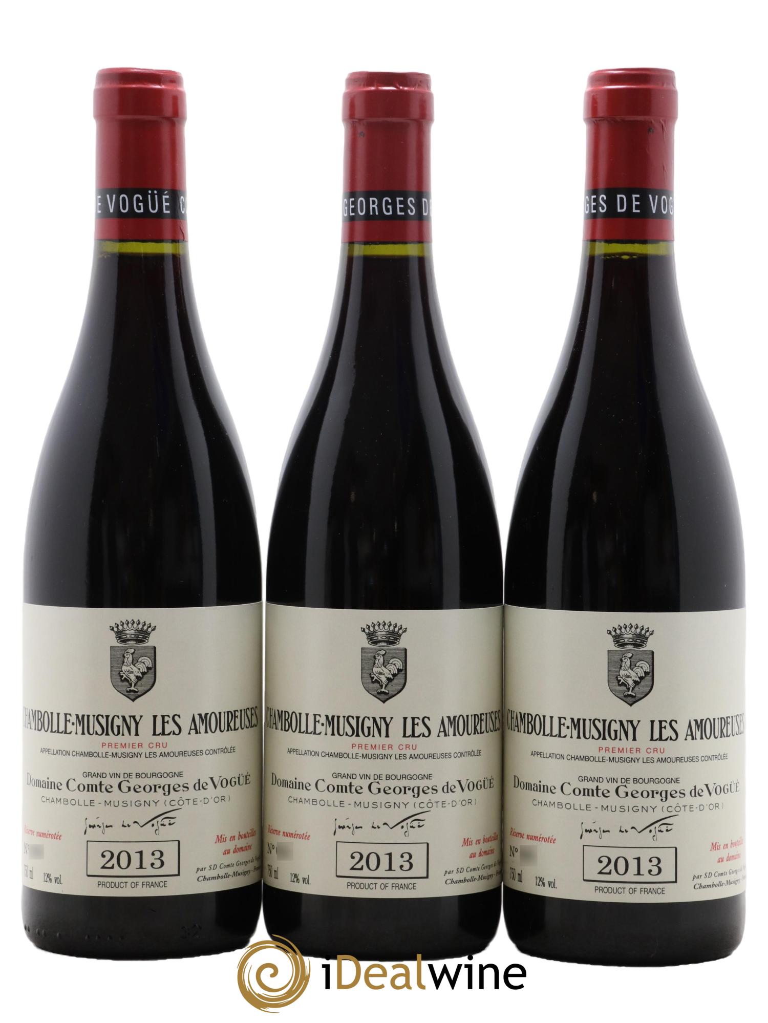 Chambolle-Musigny 1er Cru Les Amoureuses Comte Georges de Vogüé 2013 - Lotto di 3 bottiglie - 0