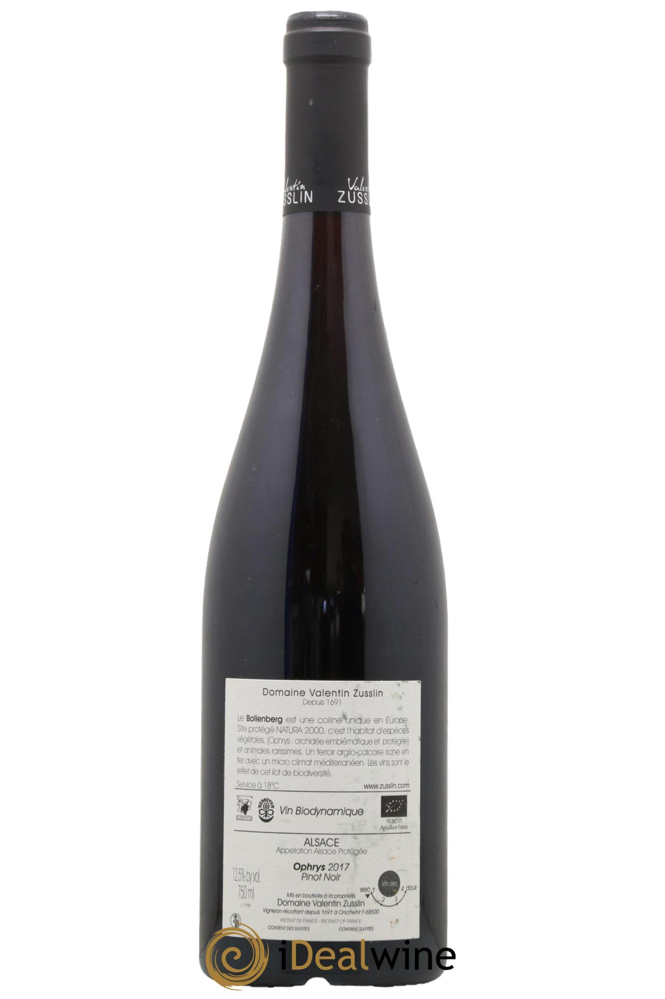 Alsace Pinot Noir Ophrys Valentin Zusslin (Domaine) 2017 - Lotto di 1 bottiglia - 1