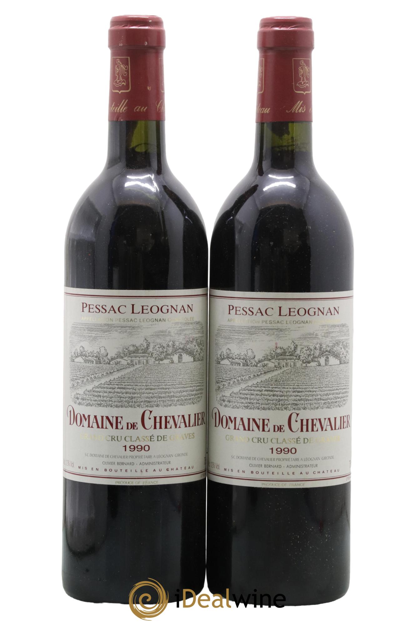 Domaine de Chevalier Cru Classé de Graves 1990 - Lot de 2 bouteilles - 0