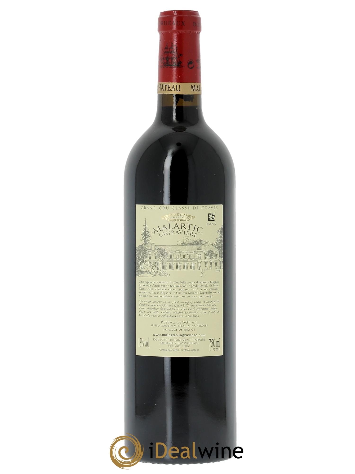 Château Malartic-Lagravière Cru Classé de Graves (Original-holzkiste ab 6 ST) 2006 - Posten von 1 Flasche - 1