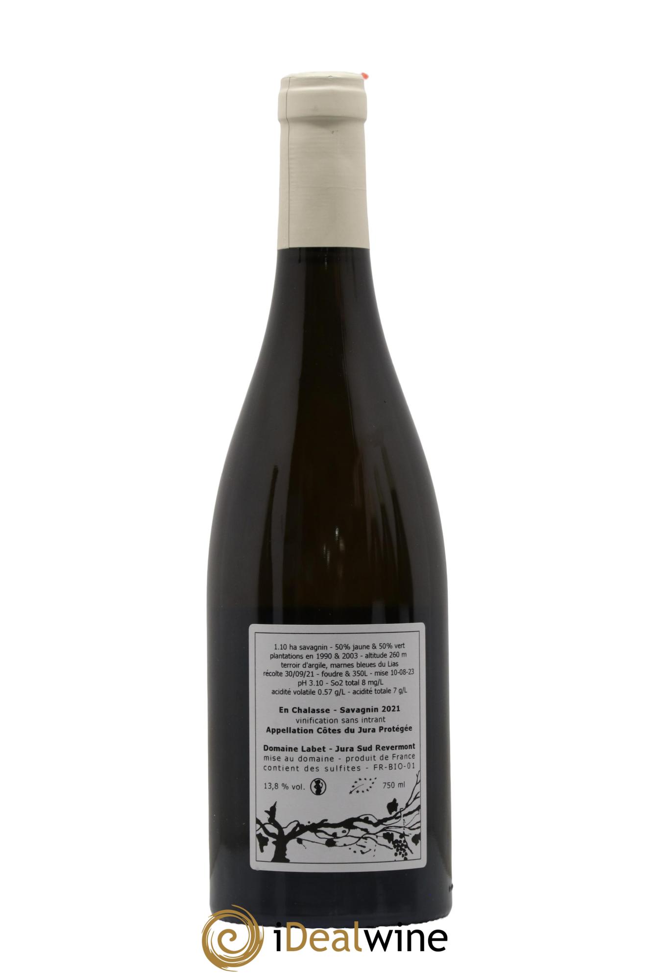 Côtes du Jura Fleur de Savagnin En Chalasse Romain - Julien - Charline Labet 2021 - Lot de 1 bouteille - 1