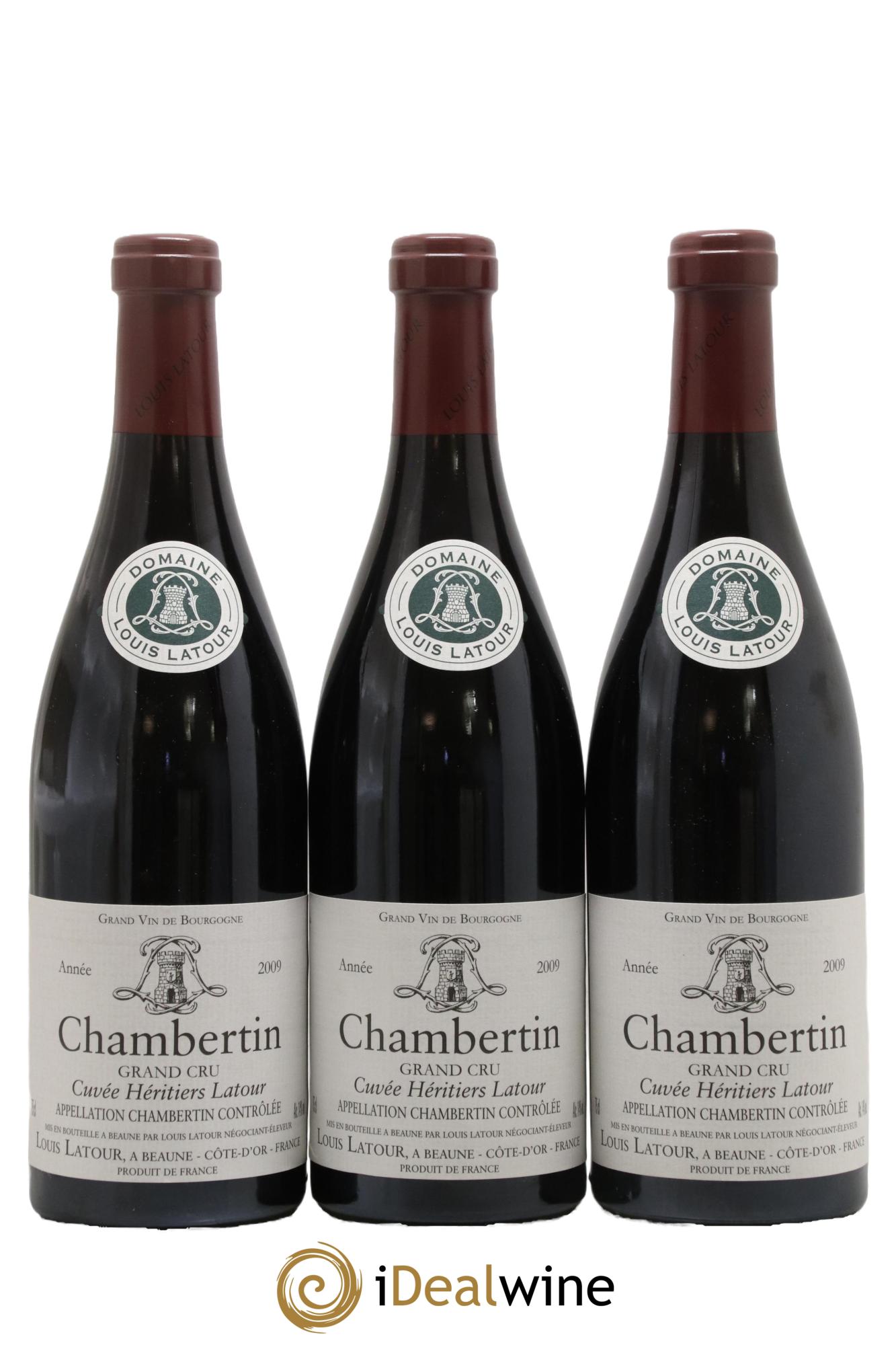 Chambertin Grand Cru Cuvée Héritiers Latour Louis Latour 2009 - Lotto di 3 bottiglie - 0
