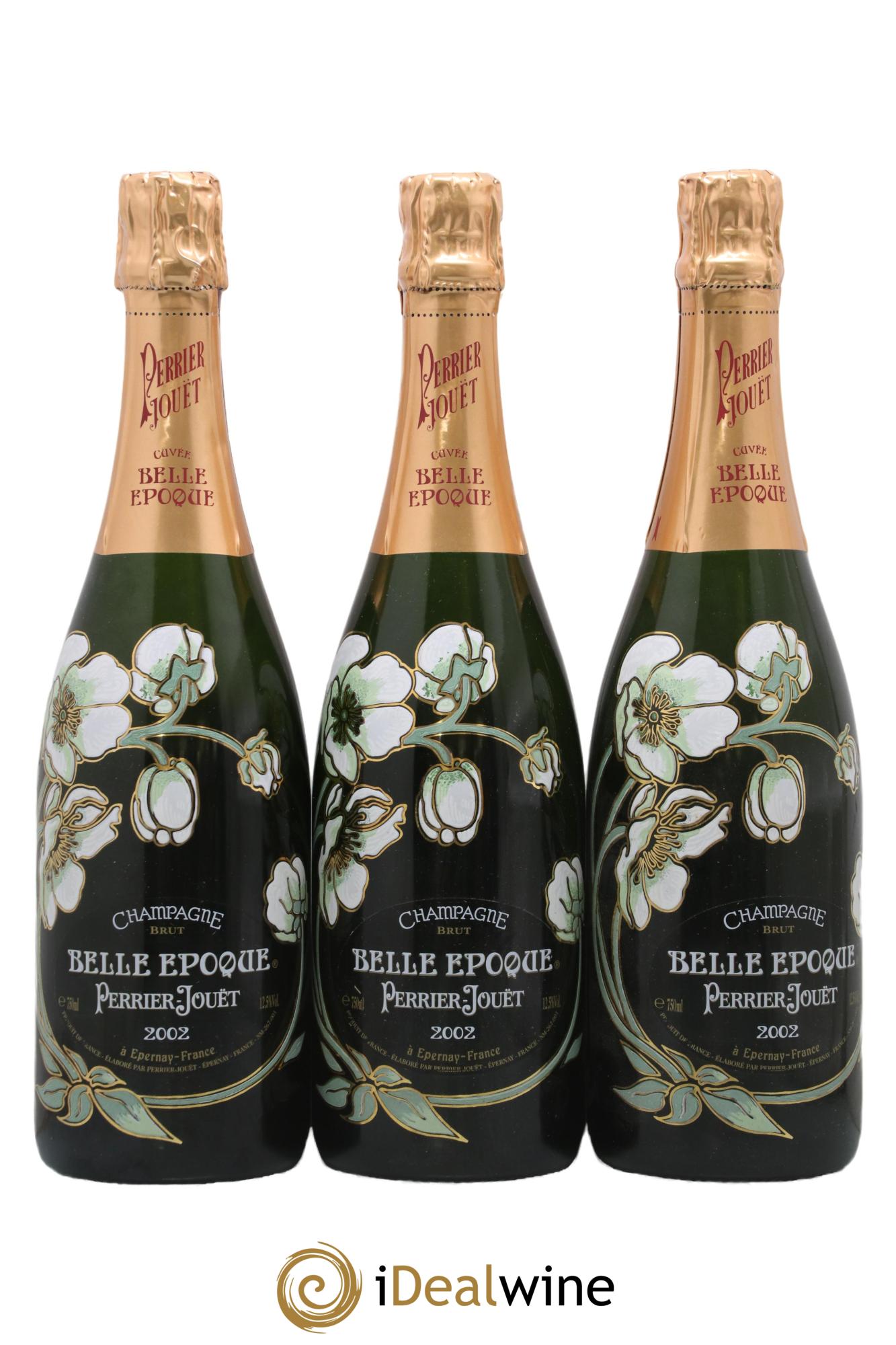 Cuvée Belle Epoque Brut Perrier-Jouët 2002 - Lot de 3 bouteilles - 0