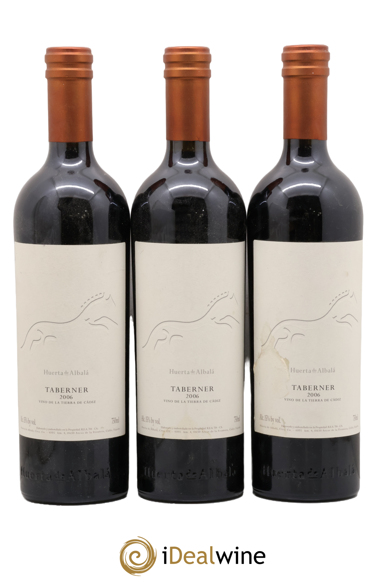 Espagne Vino de la Tierra de Cádiz Taberner Huerta de Albala 2006 - Lot de 3 bouteilles - 0