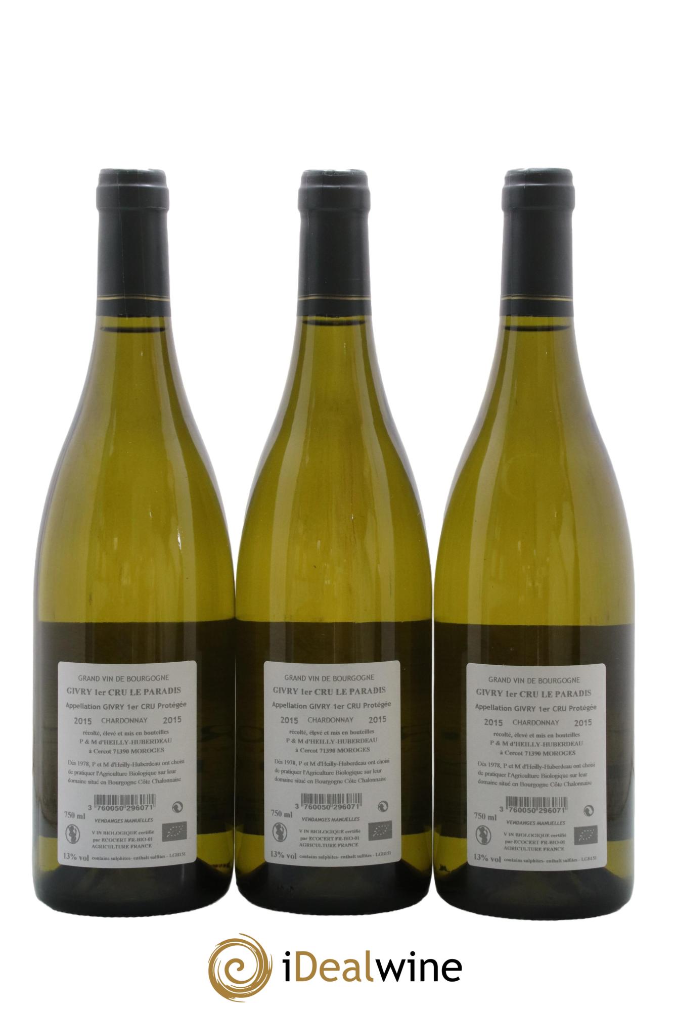 Givry 1er Cru Le Paradis Jean-Pierre Gillot 2015 - Lot de 6 bouteilles - 4