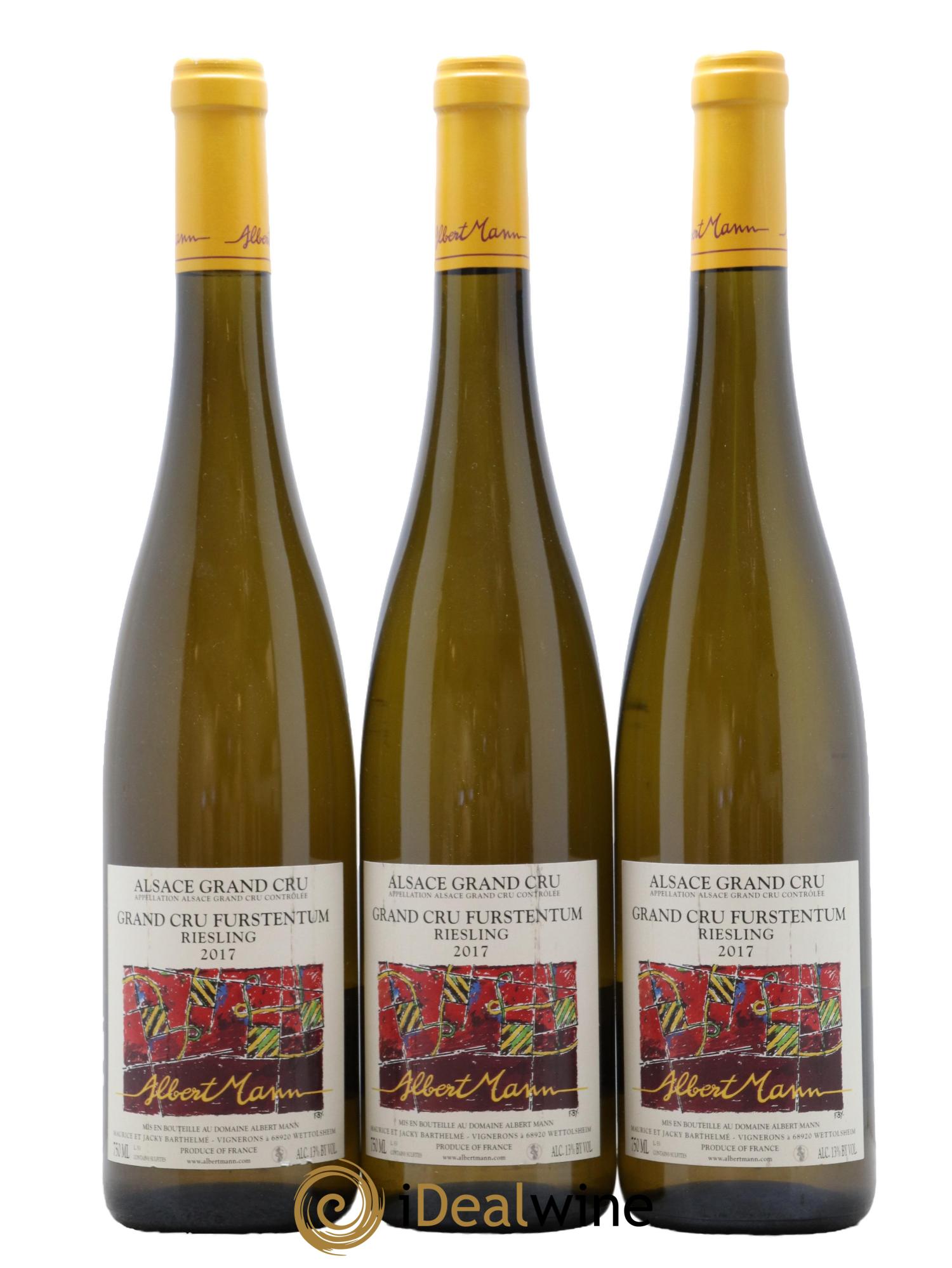 Alsace Riesling Grand Cru Furstentum Albert Mann 2017 - Posten von 3 Flaschen - 0