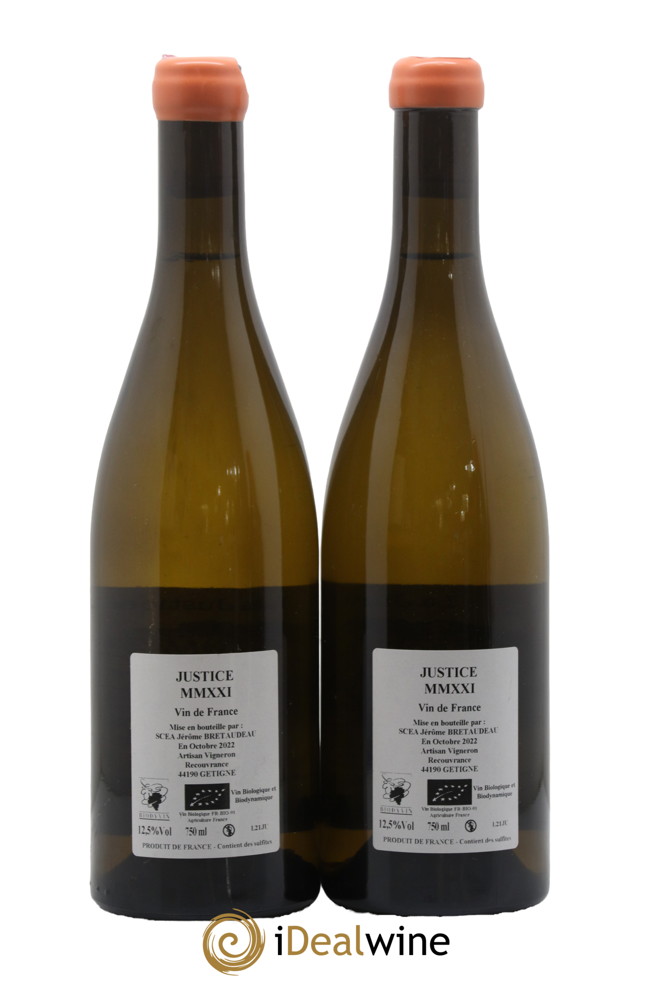 Vin de France La Justice Jérôme Bretaudeau - Domaine de Bellevue 2021 - Posten von 2 Flaschen - 1