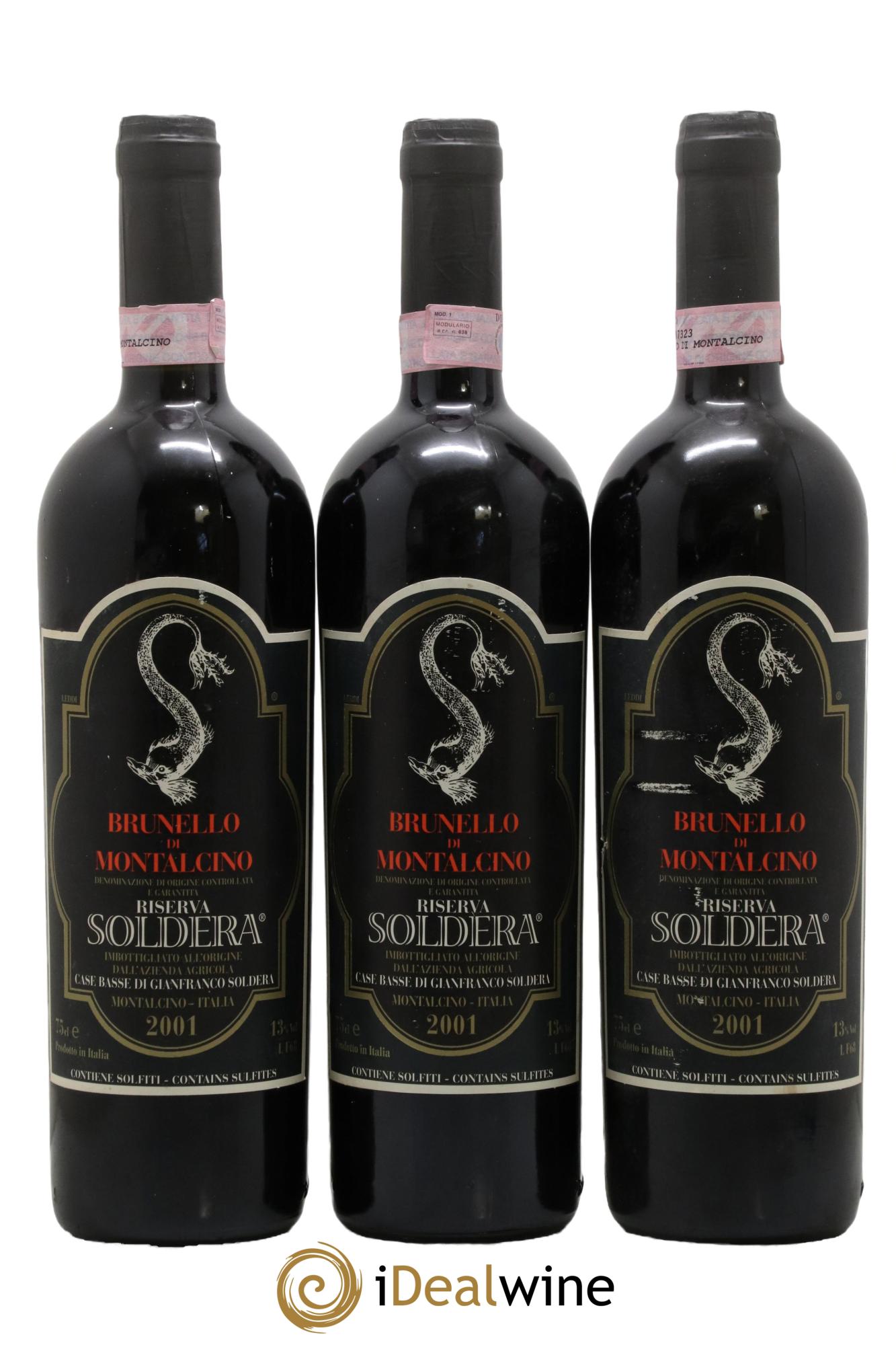Brunello di Montalcino DOCG Riserva Soldera Case Basse - Gianfranco Soldera 2001 - Lotto di 3 bottiglie - 0