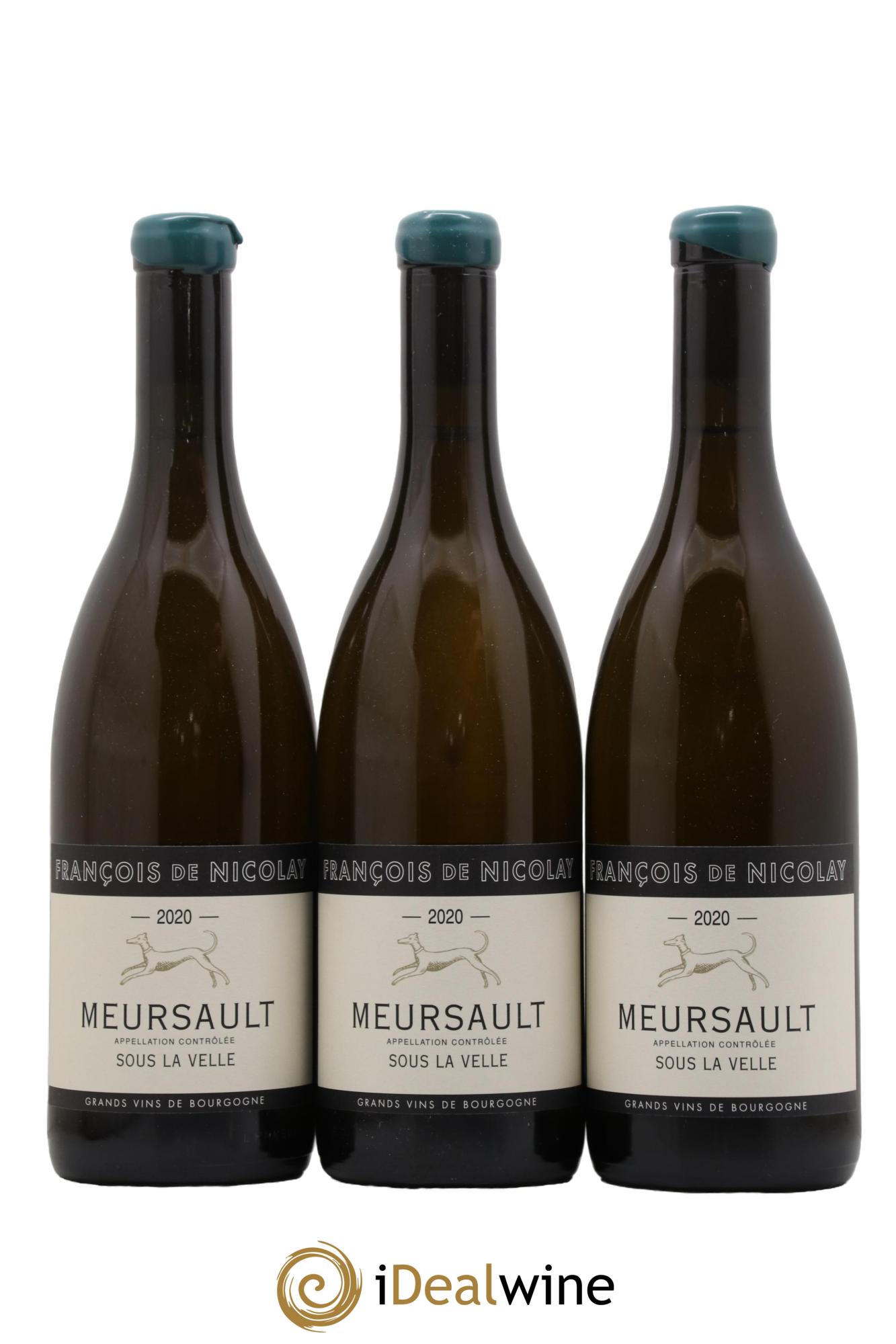 Meursault Sous La Velle Francois de Nicolay 2020 - Lot de 3 bouteilles - 0