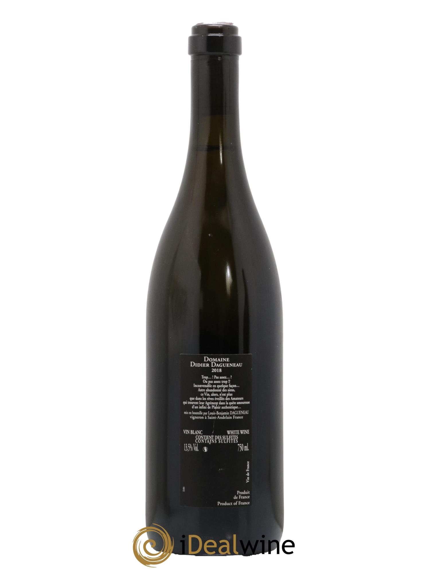 Vin de France (anciennement Pouilly-Fumé) Silex Dagueneau (Domaine Didier - Louis-Benjamin) 2018 - Lot de 1 bouteille - 1