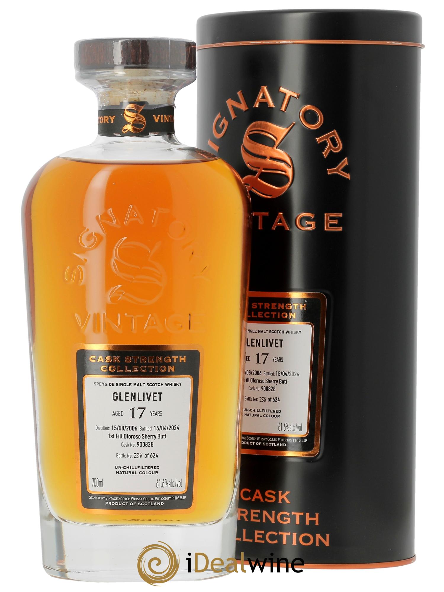 Glenlivet 2006 1st fill Oloroso Sherry Butt CS Collection Signatory Vintage 61,6° 2006 - Posten von 1 Flasche - 0