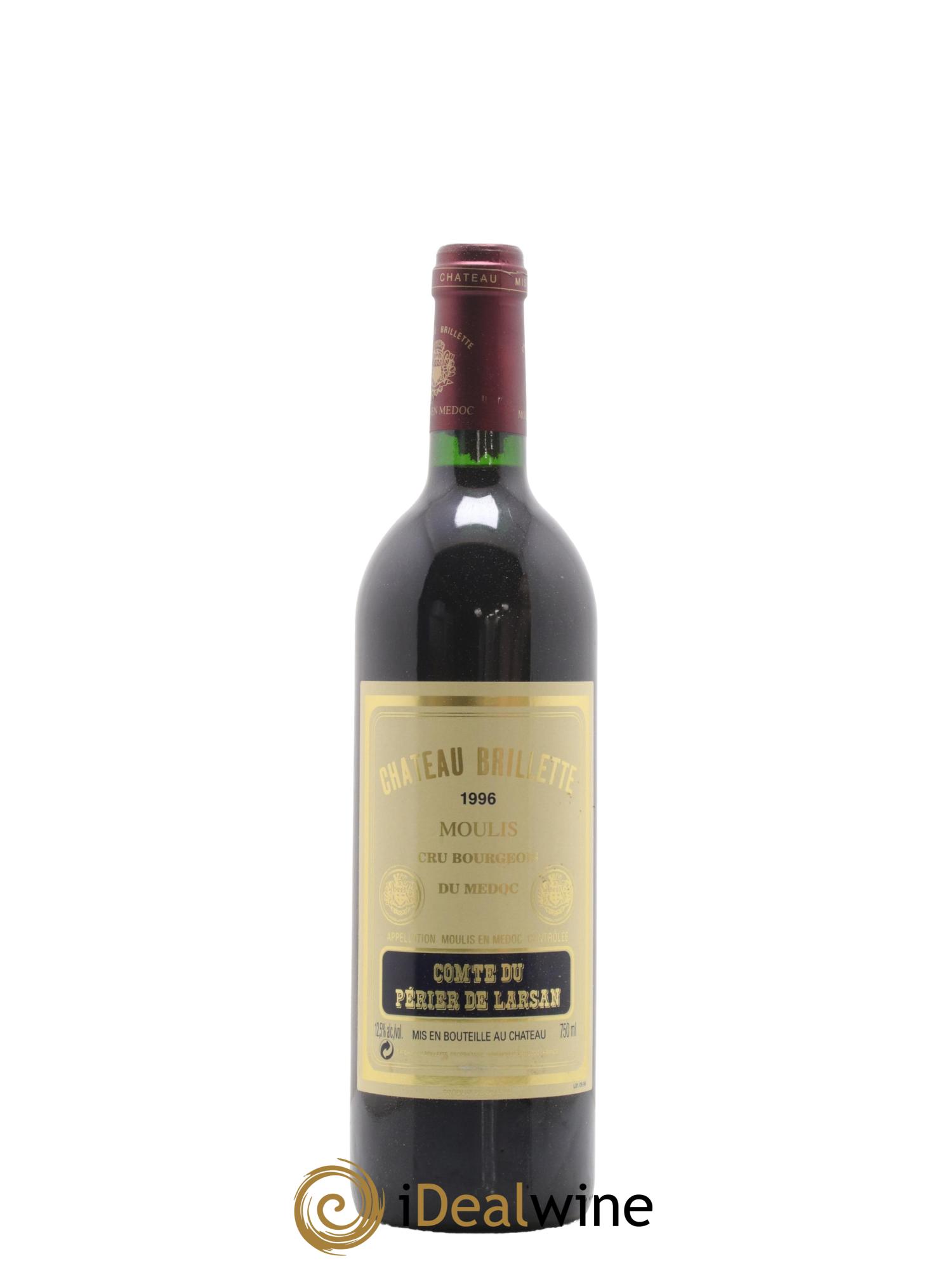 Château Brillette Cru Bourgeois 1996 - Lot de 1 bouteille - 0