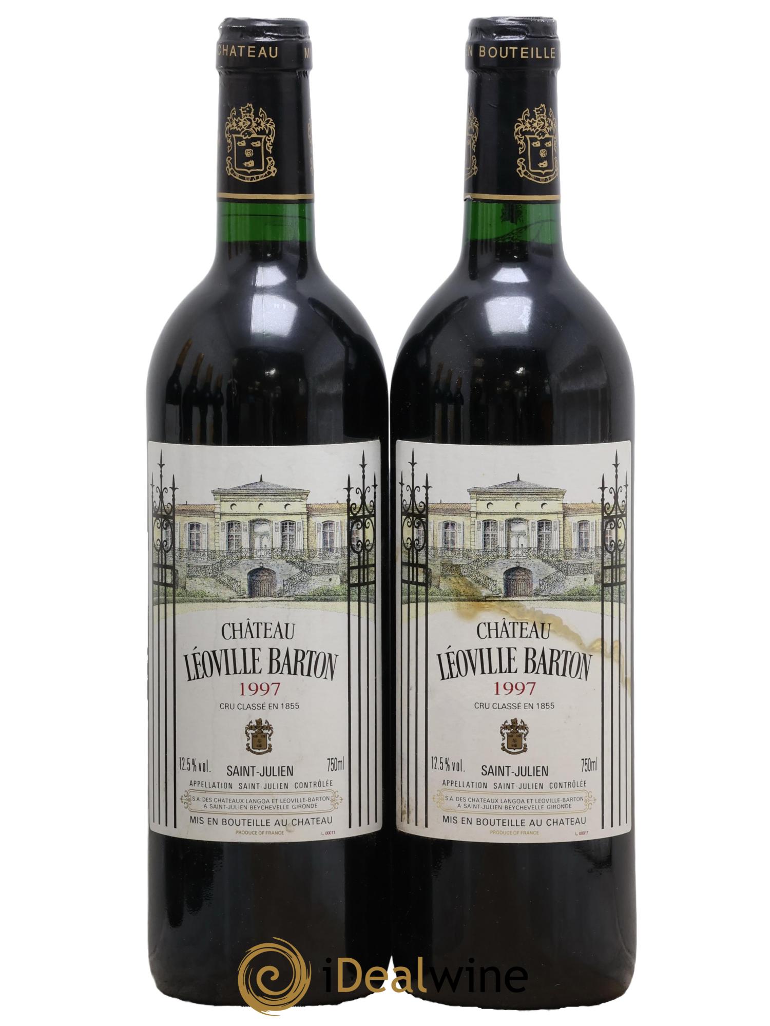 Château Léoville Barton 2ème Grand Cru Classé 1997 - Lot of 2 bottles - 0