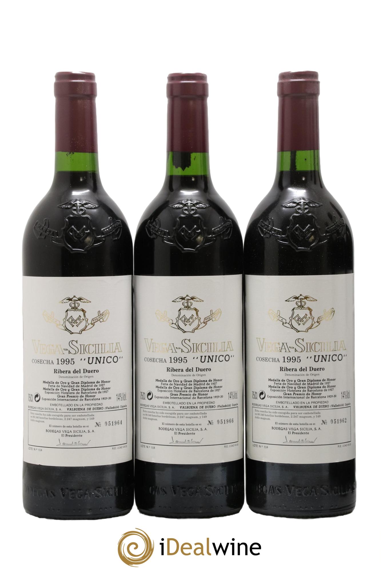 Ribera Del Duero DO Vega Sicilia Unico Famille Alvarez  1995 - Lotto di 6 bottiglie - 1