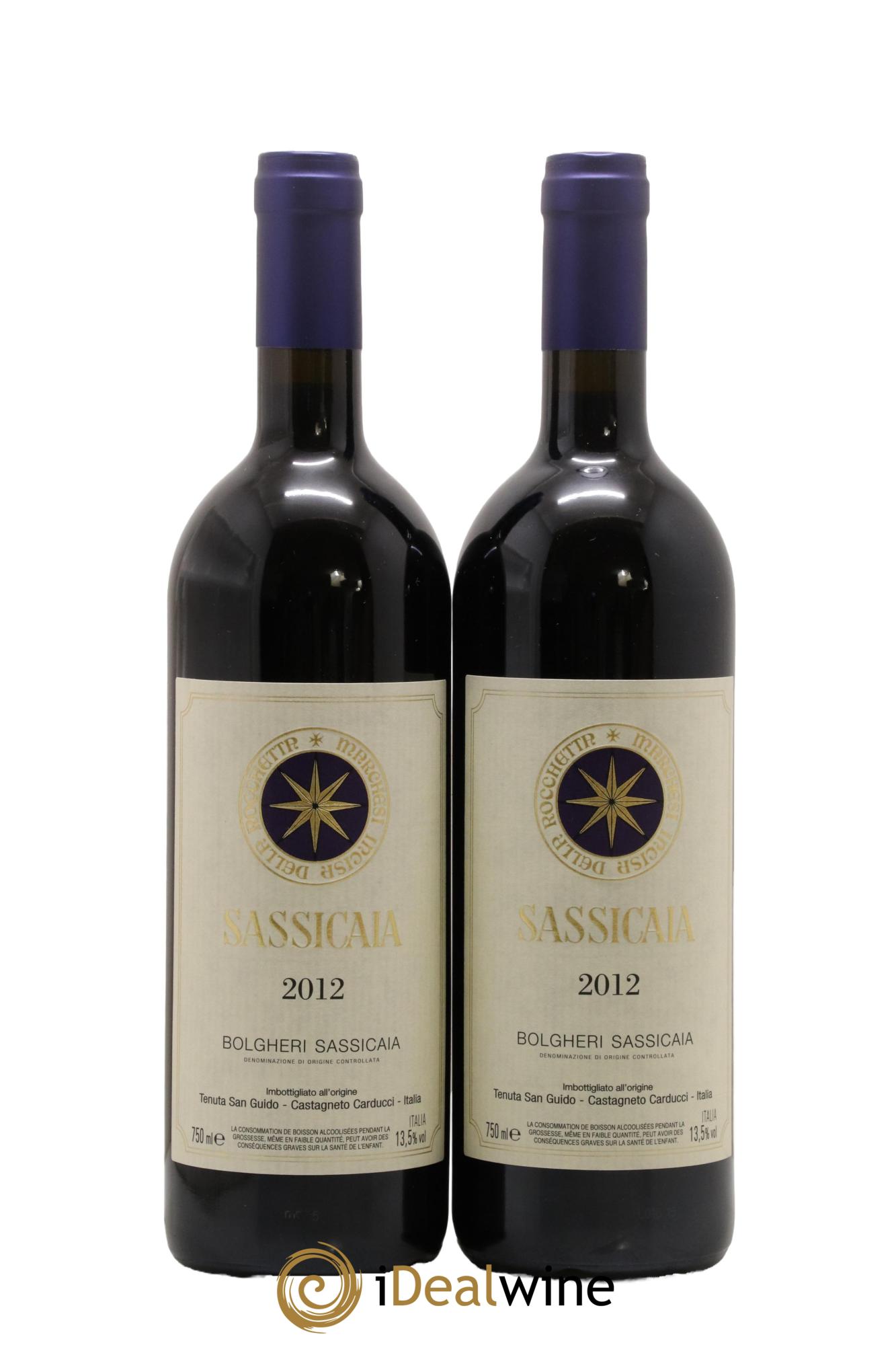 Bolgheri DOC Sassicaia Tenuta San Guido 2012 - Lotto di 2 bottiglie - 0