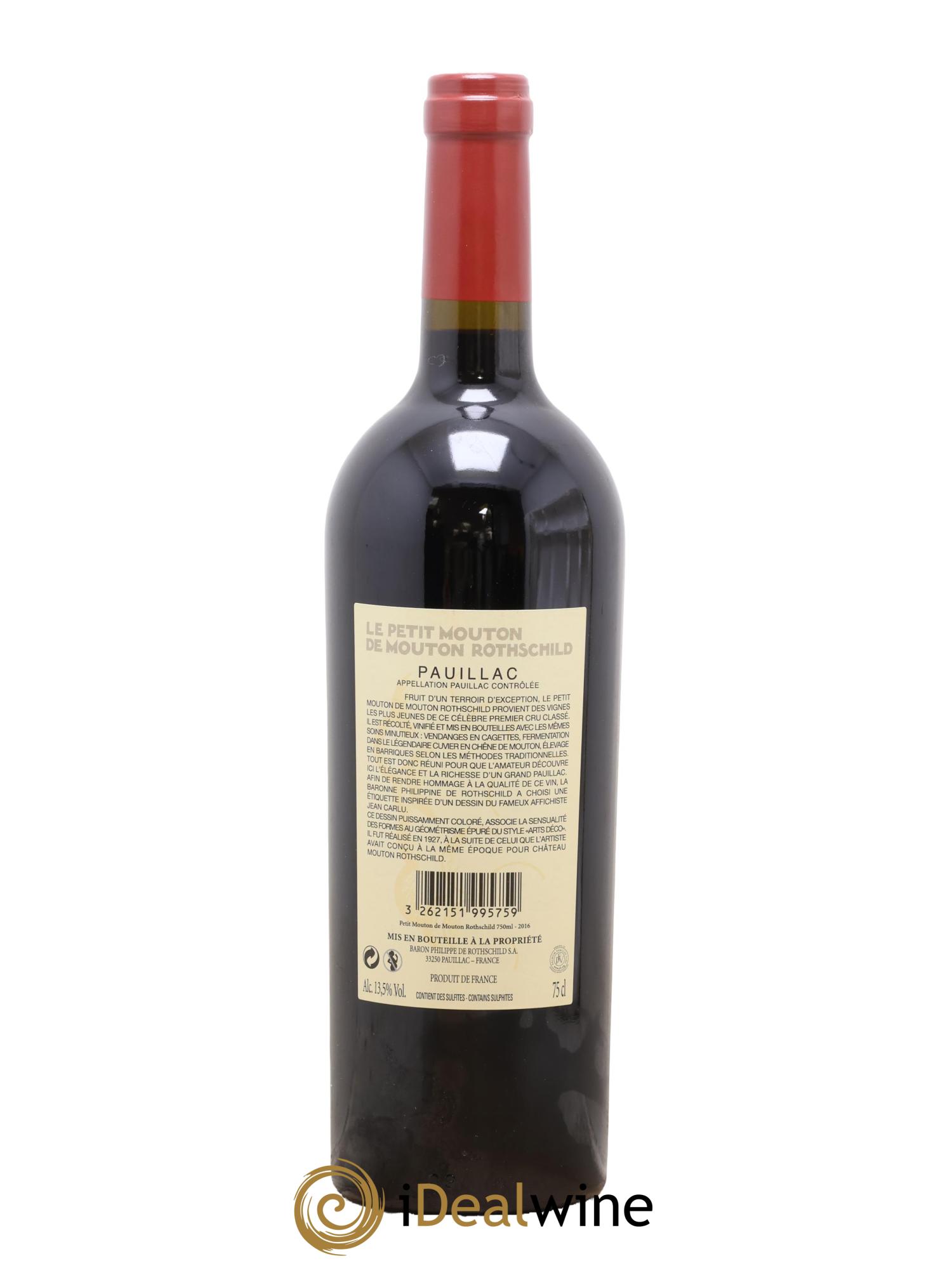 Petit Mouton Second Vin 2016 - Lot de 1 bouteille - 1