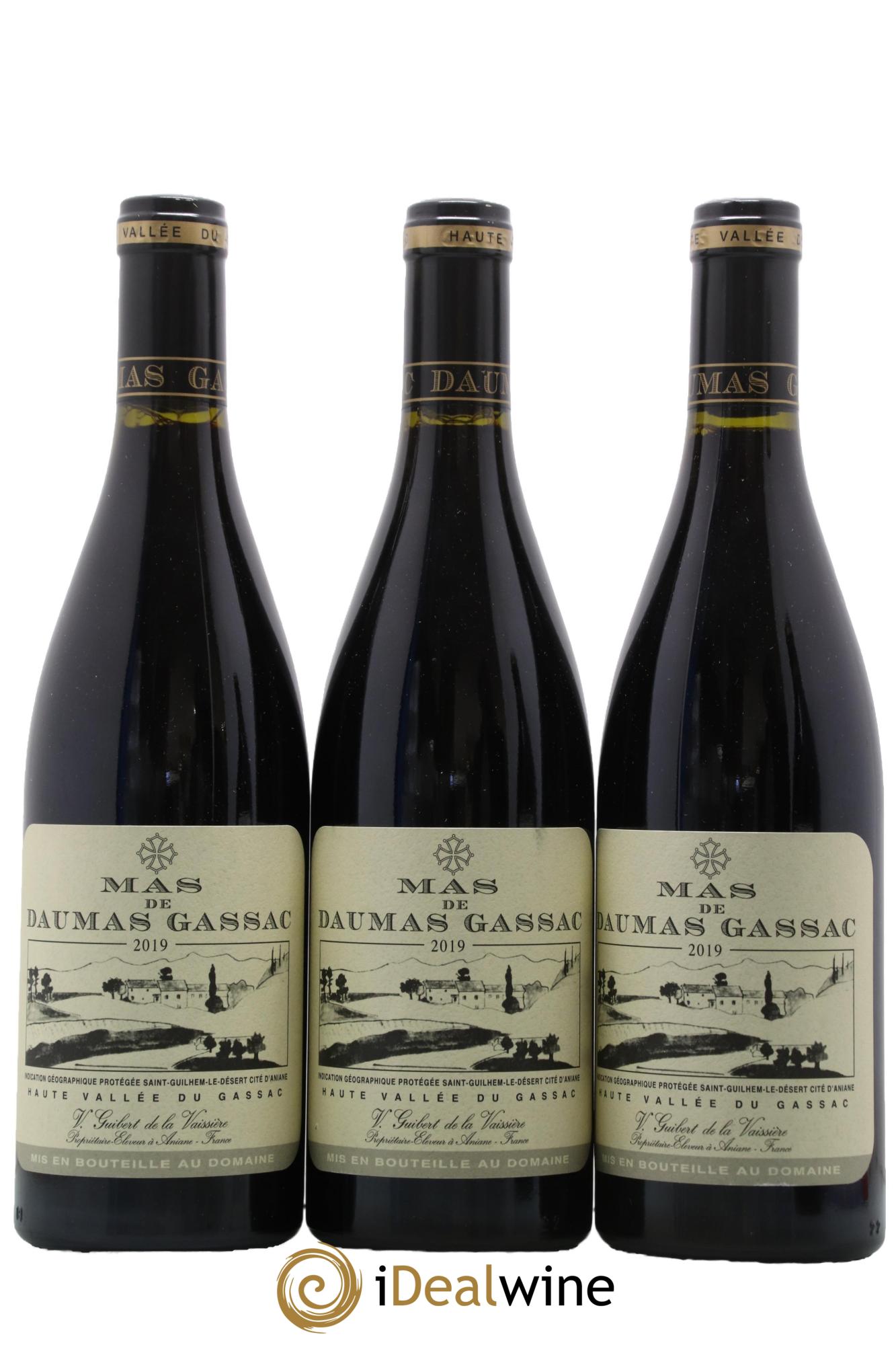 Saint-Guilhem-le-Désert - Cité d'Aniane Mas Daumas Gassac Famille Guibert de La Vaissière 2019 - Lot de 3 bouteilles - 0