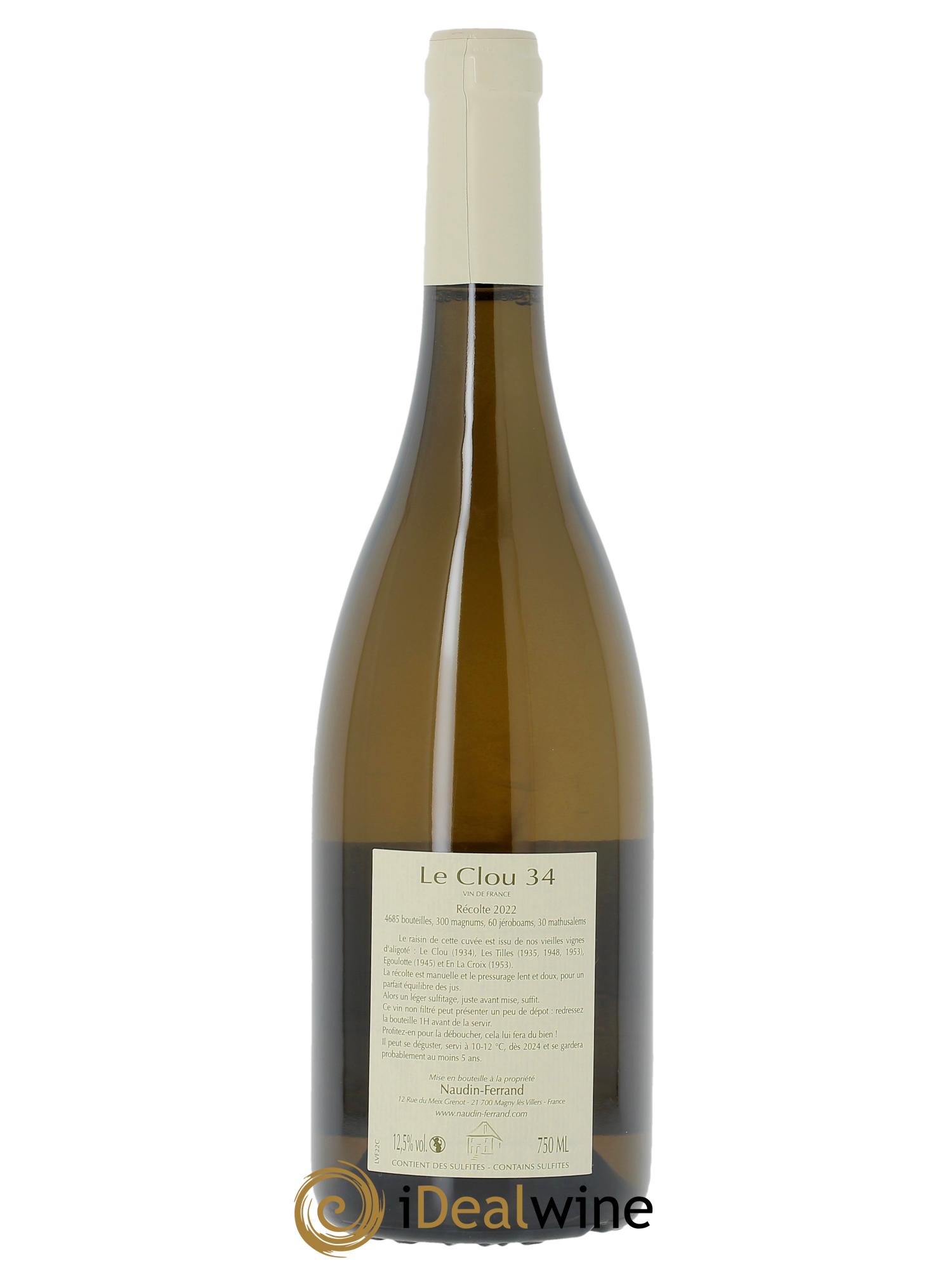 Vin de France Le Clou 34 Naudin-Ferrand (Domaine) 2022 - Lot of 1 bottle - 1
