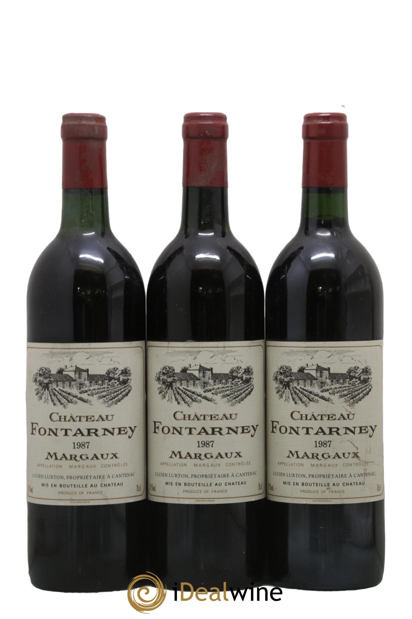 Margaux Château Fontarney 1987 - Lot de 3 bouteilles - 0