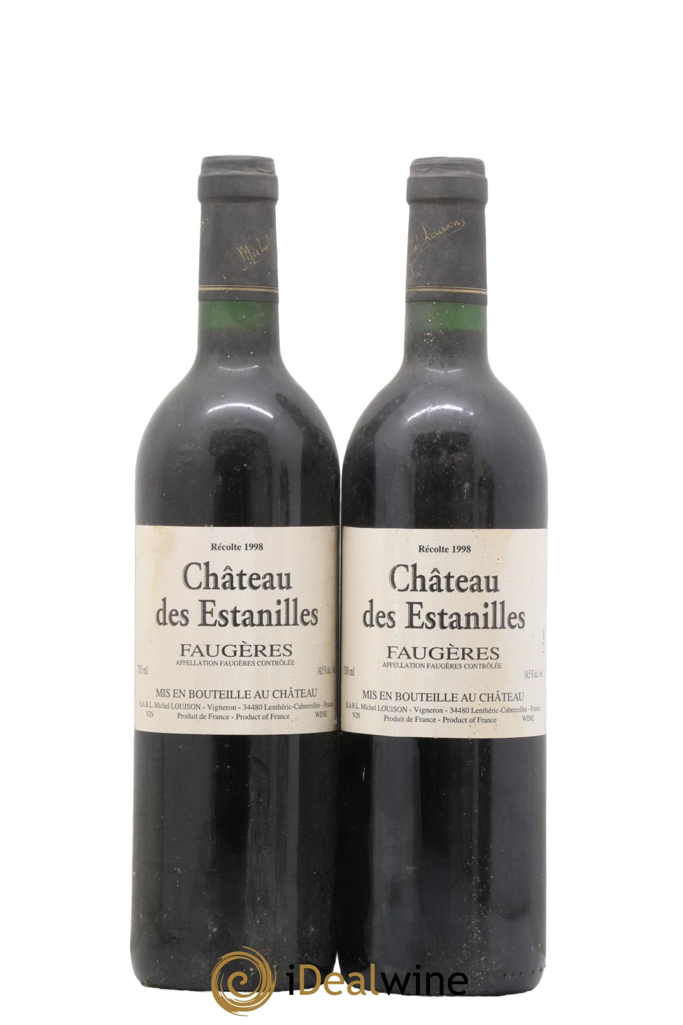 Faugères Château des Estanilles 1998 - Lot de 2 bouteilles - 0