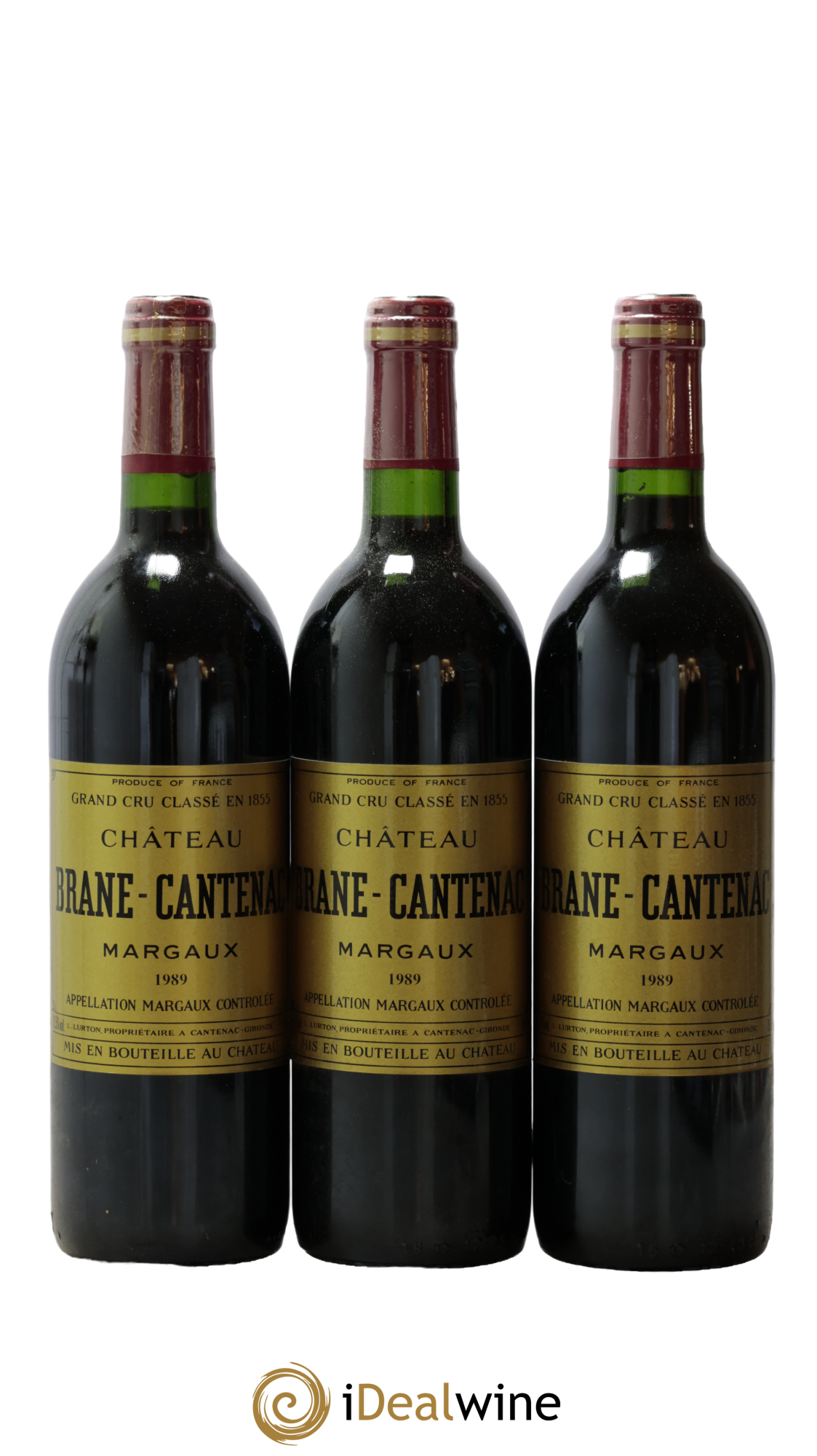 Château Brane Cantenac 2ème Grand Cru Classé 1989 - Lotto di 3 bottiglie - 0