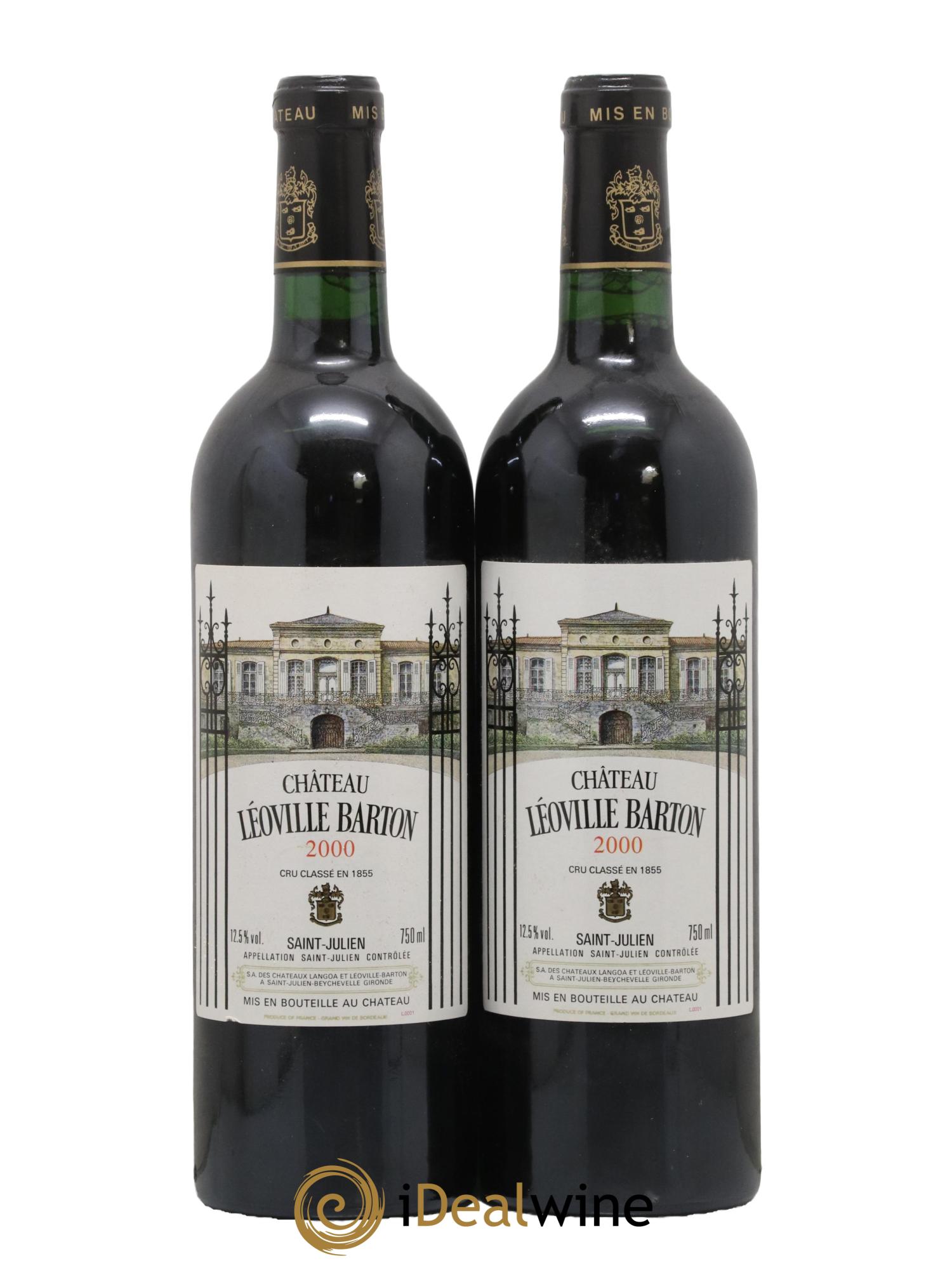 Château Léoville Barton 2ème Grand Cru Classé 2000 - Lot de 2 bouteilles - 0
