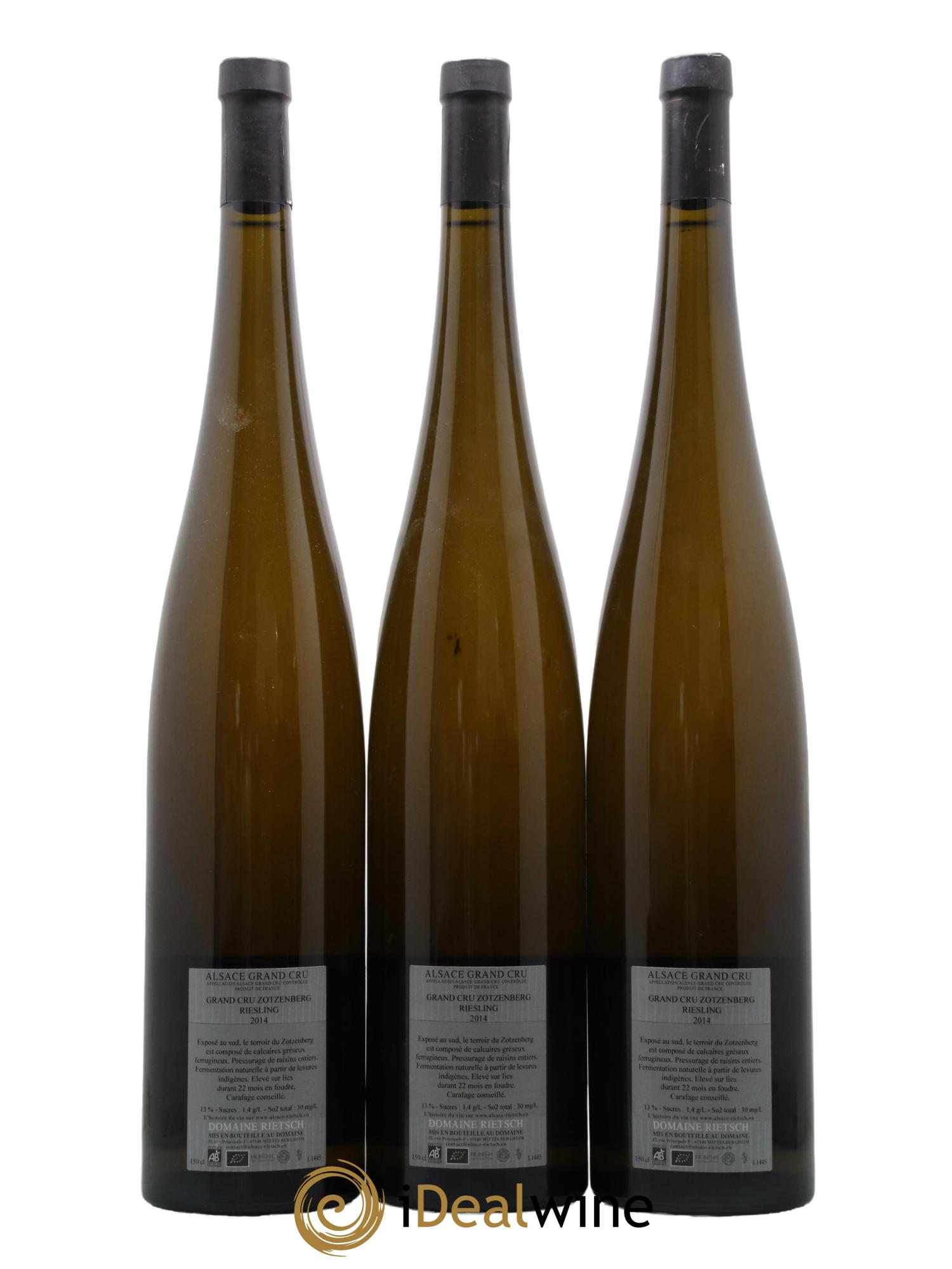 Alsace Grand Cru Riesling Zotzenberg Domaine Rietsch 2014 - Posten von 3 Magnum - 1