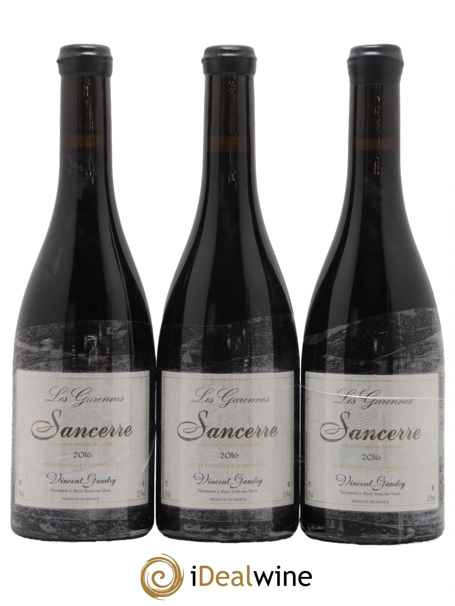Sancerre Les Garennes Vincent Gaudry 2016 - Lot de 3 bouteilles - 0